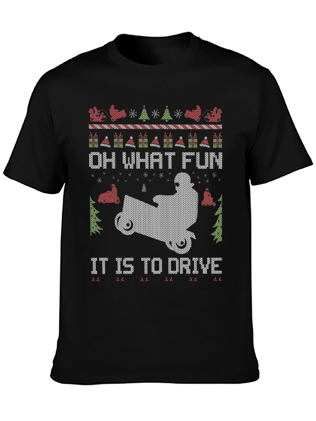 Ugly Christmas Snowmobile T-Shirt