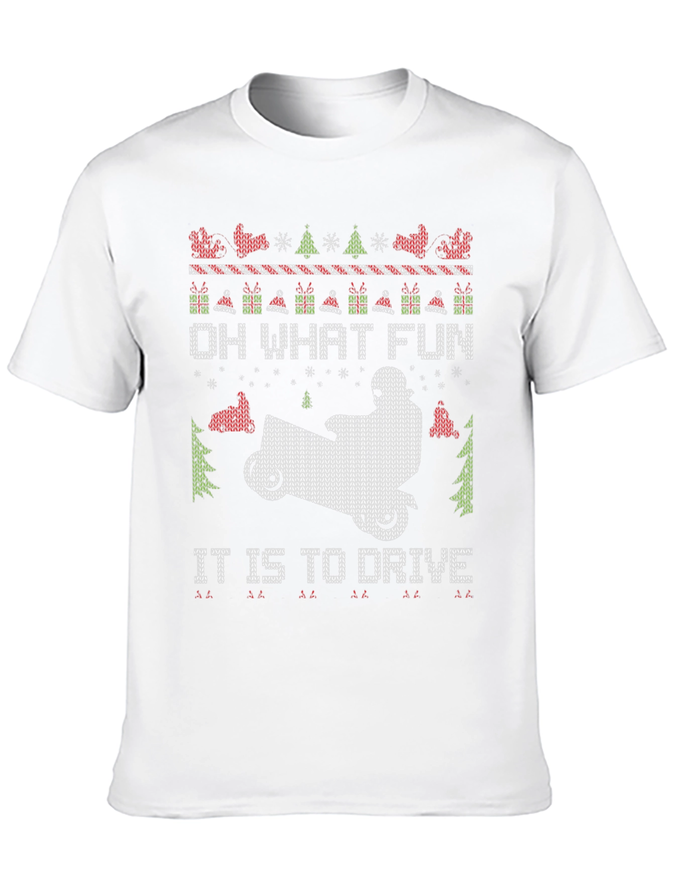 Ugly Christmas Snowmobile T-Shirt