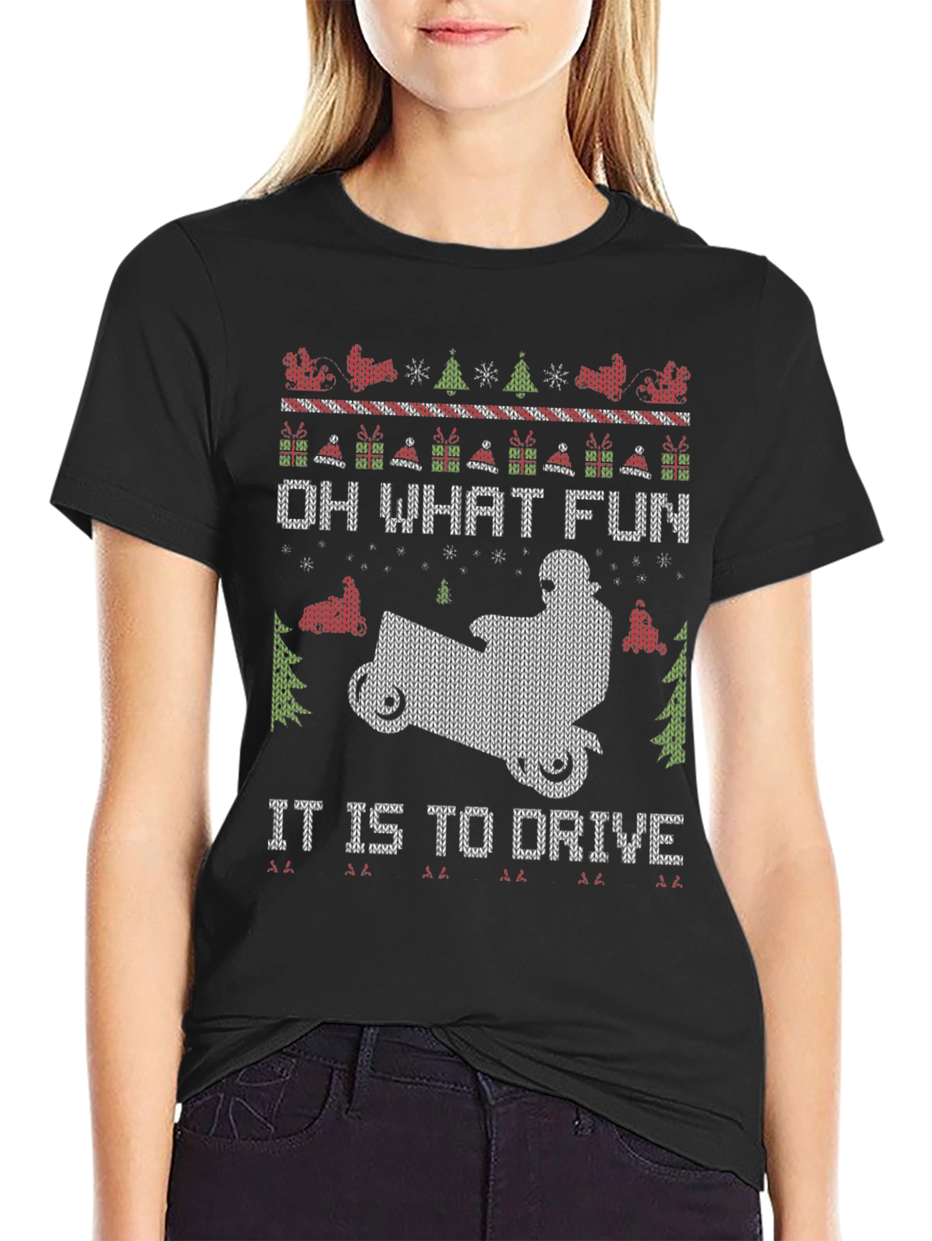 Ugly Christmas Snowmobile T-Shirt