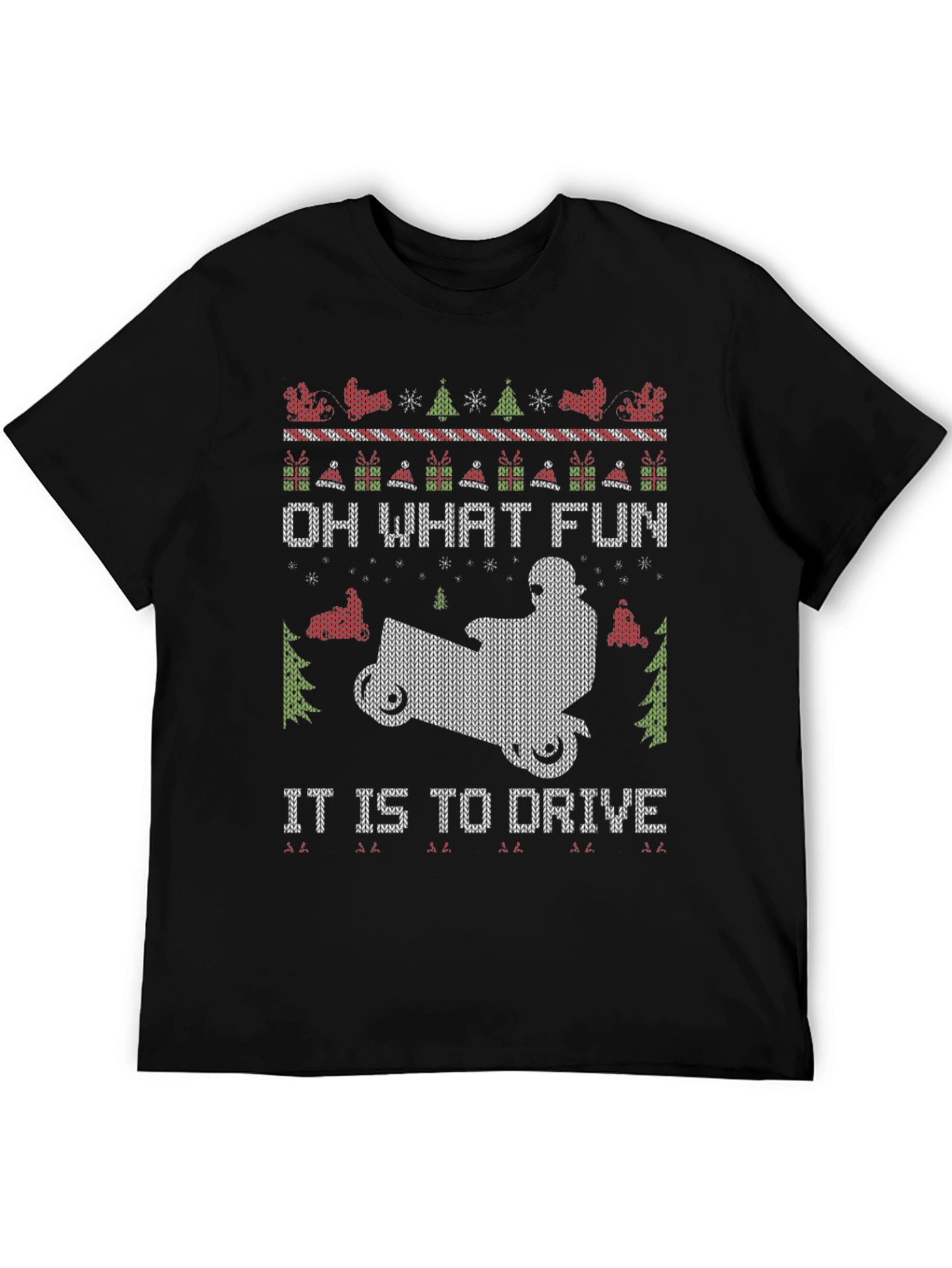 Ugly Christmas Snowmobile T-Shirt