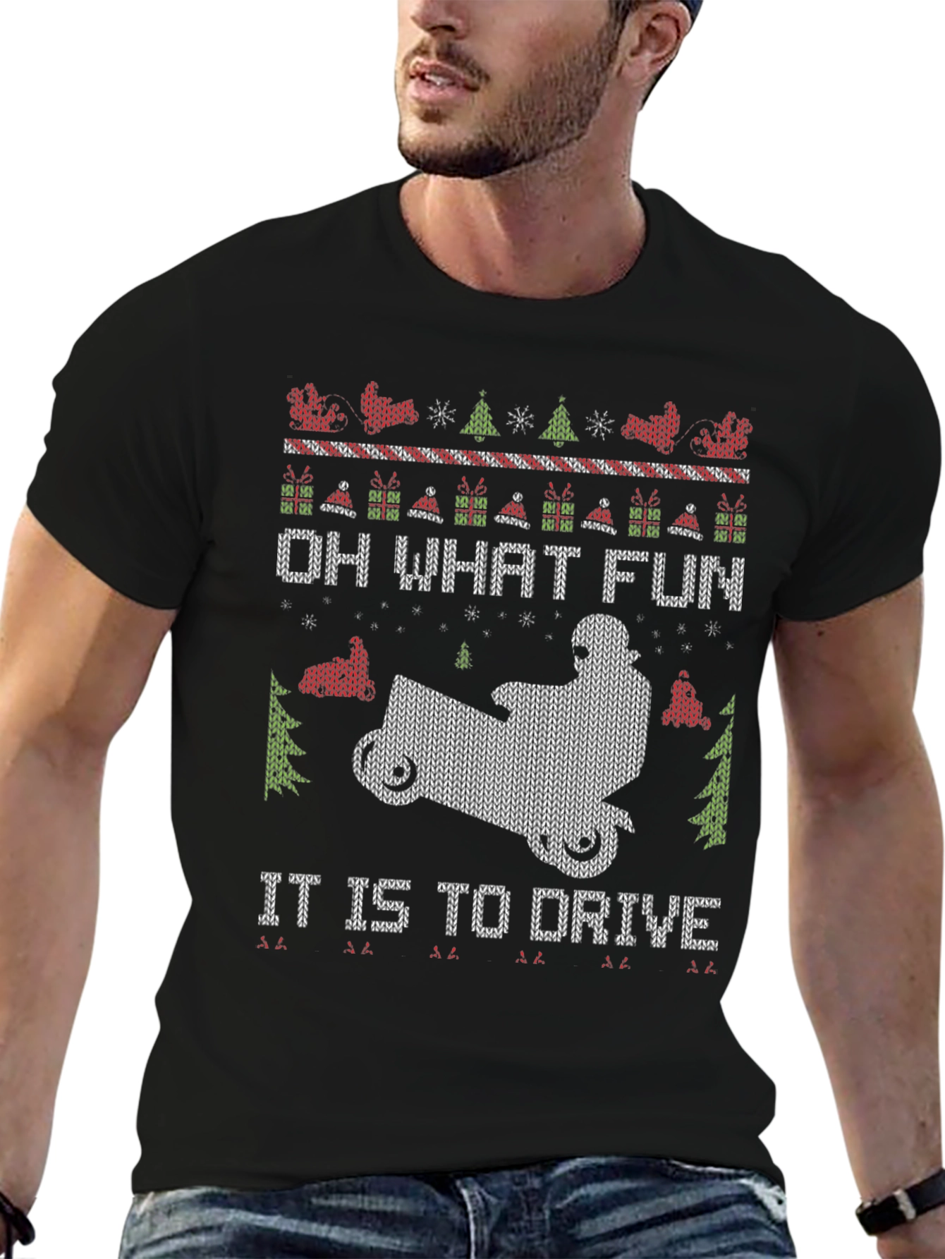 Ugly Christmas Snowmobile T-Shirt
