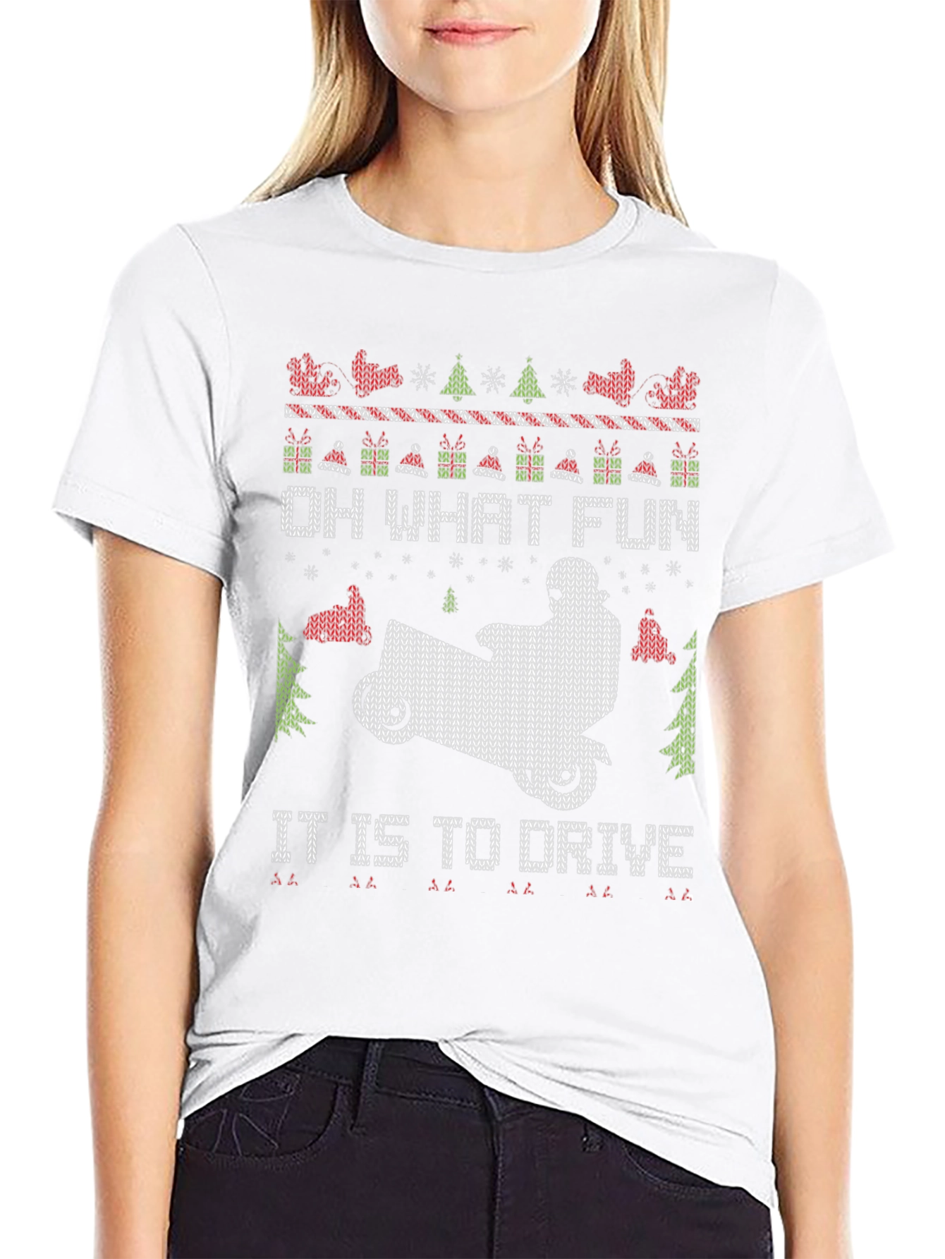 Ugly Christmas Snowmobile T-Shirt