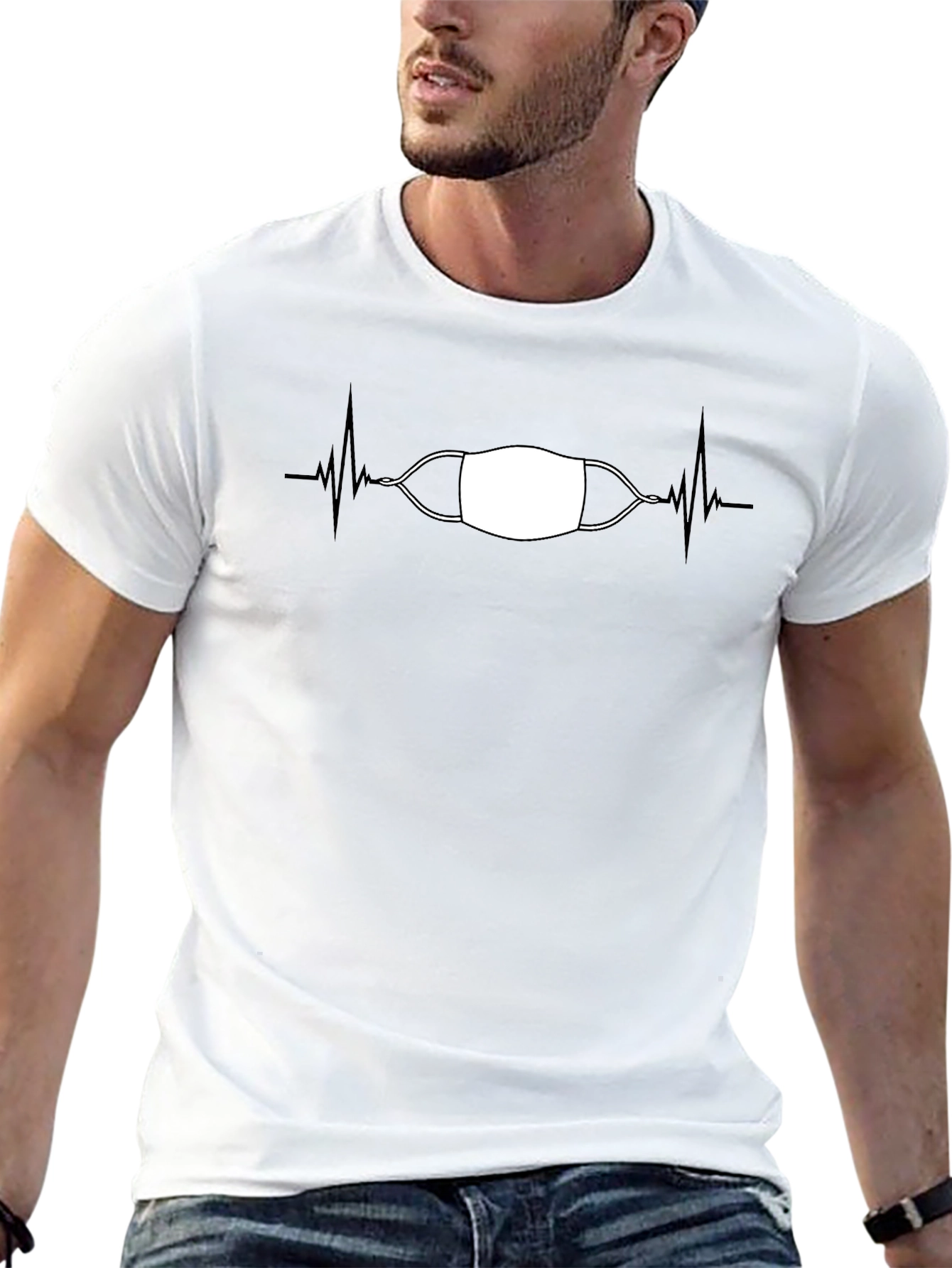 Mask Life Tee - Heartbeat Graphic T-Shirt