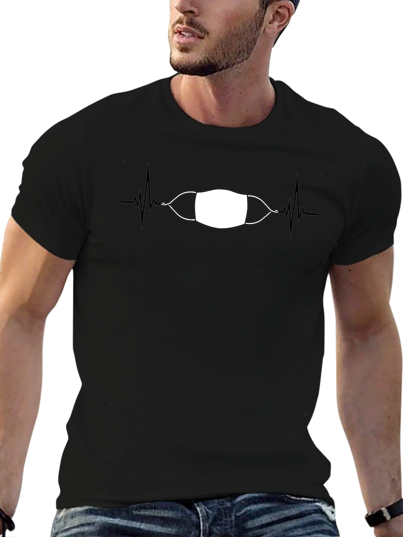 Mask Life Tee - Heartbeat Graphic T-Shirt