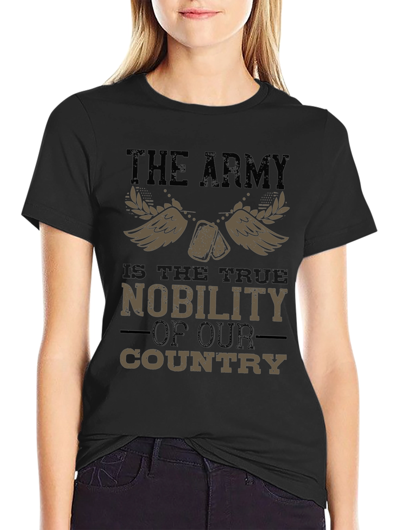 Army Nobility Graphic Tee - Patriotic Style