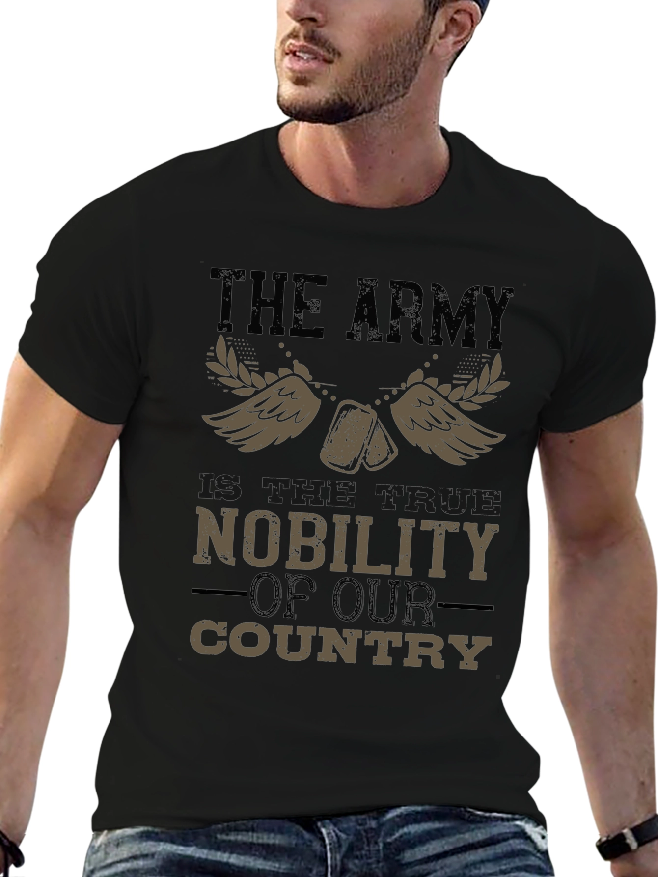 Army Nobility Graphic Tee - Patriotic Style