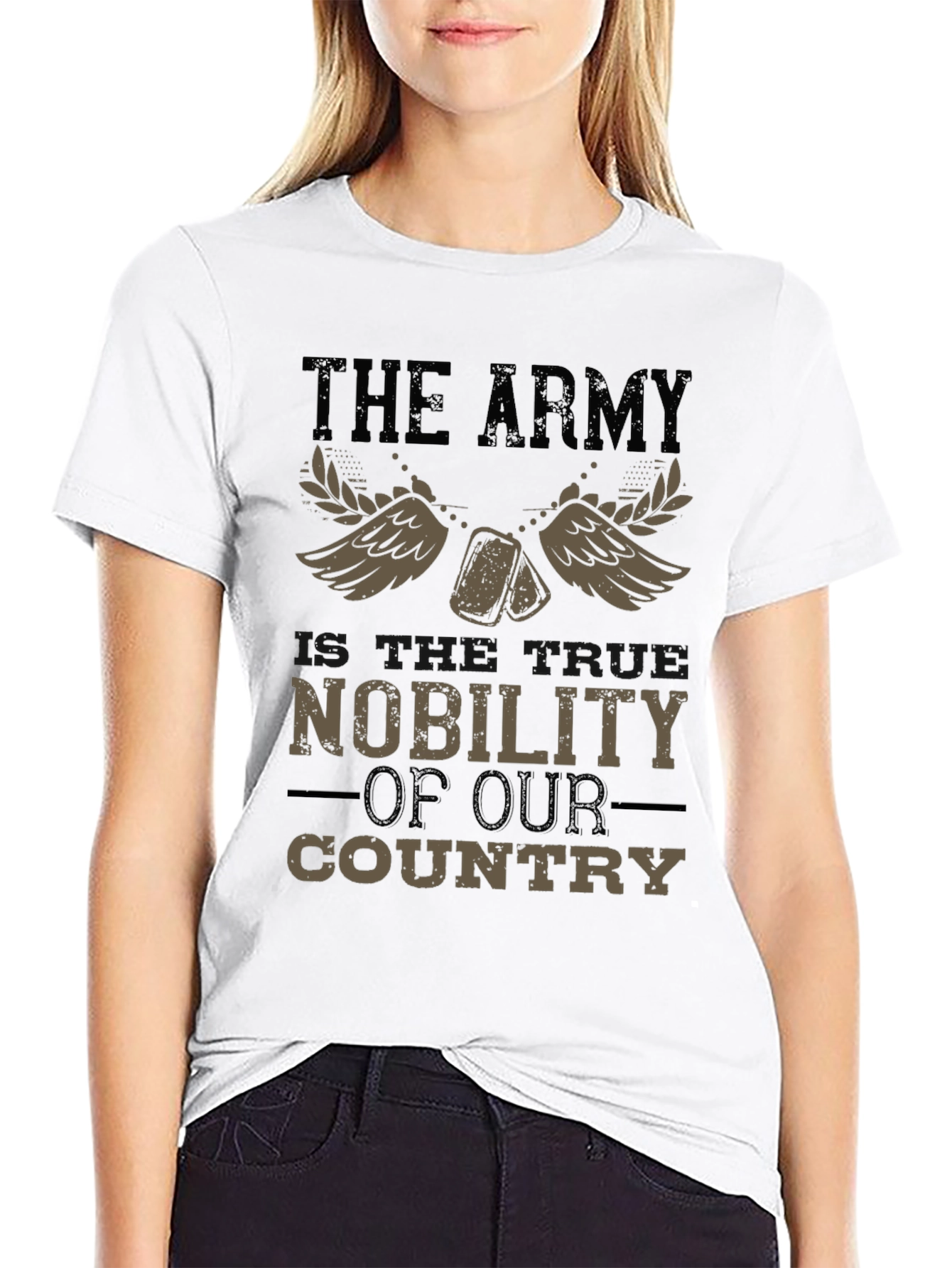 Army Nobility Graphic Tee - Patriotic Style
