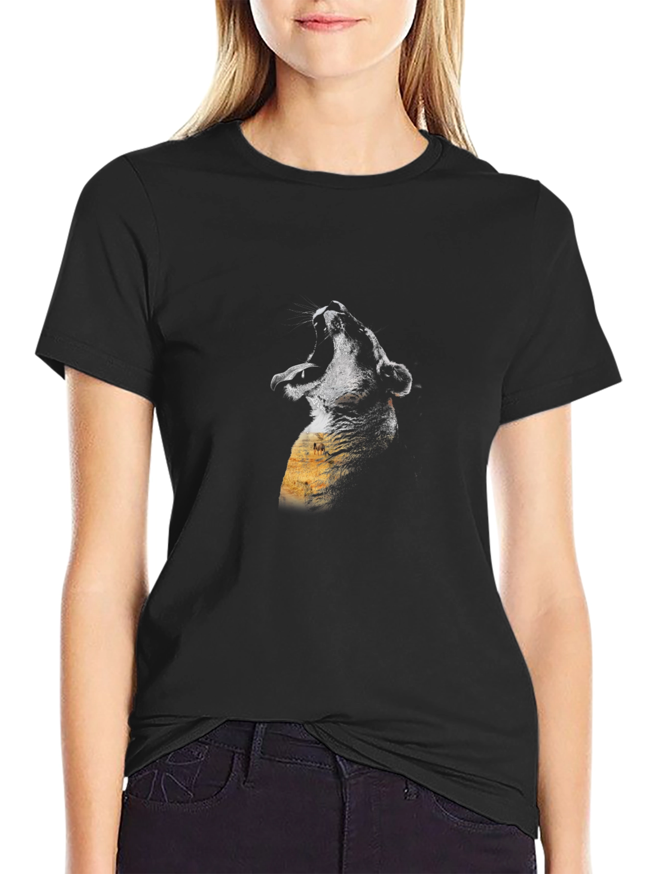 Roaring Lion Graphic Black T-Shirt