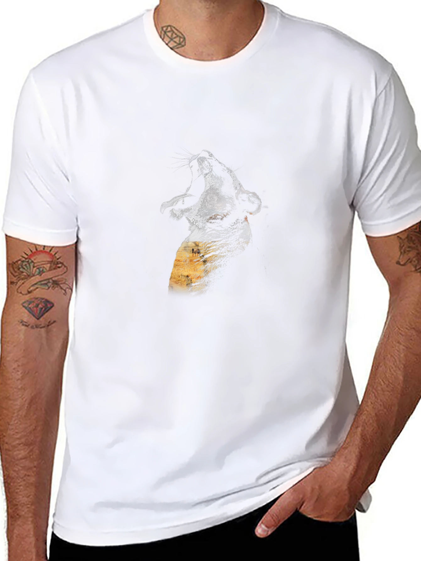 Roaring Lion Graphic Black T-Shirt