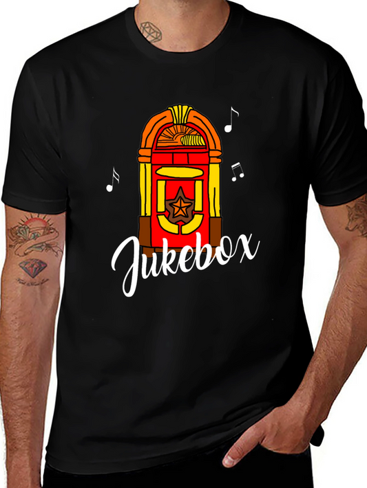 Retro Jukebox Graphic Tee - Musical Style