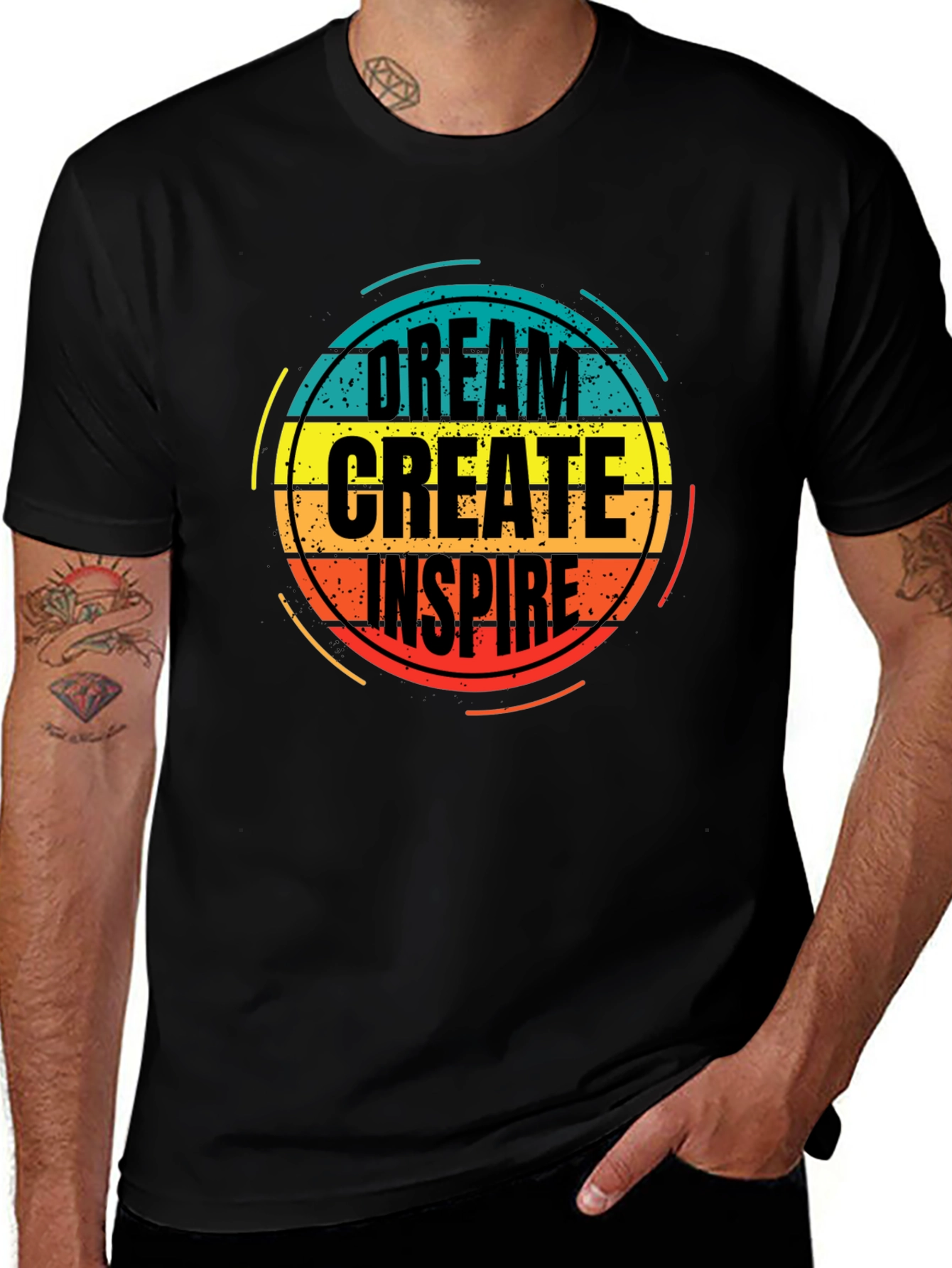 Dream Create Inspire Graphic Tee - Black