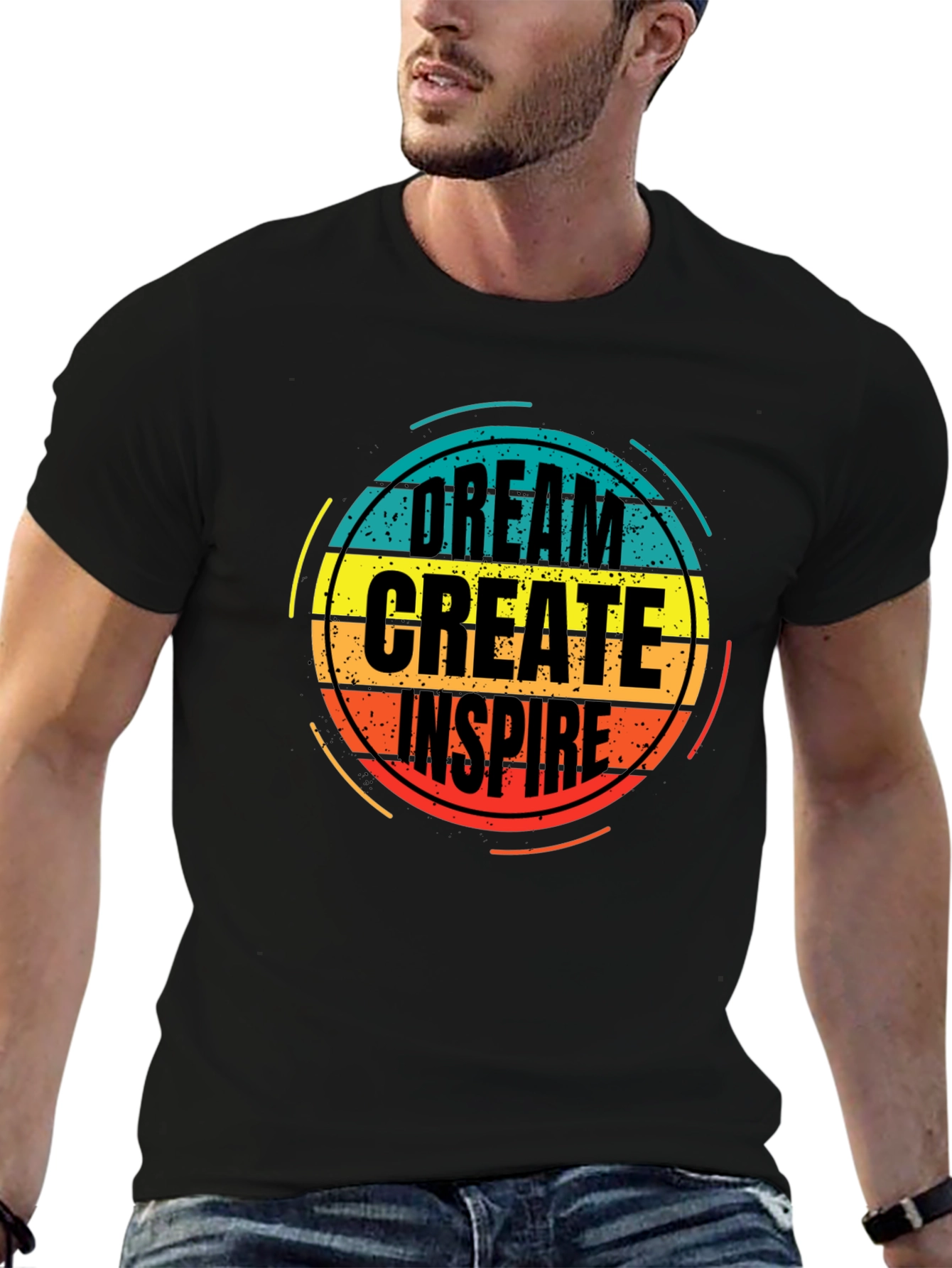 Dream Create Inspire Graphic Tee - Black