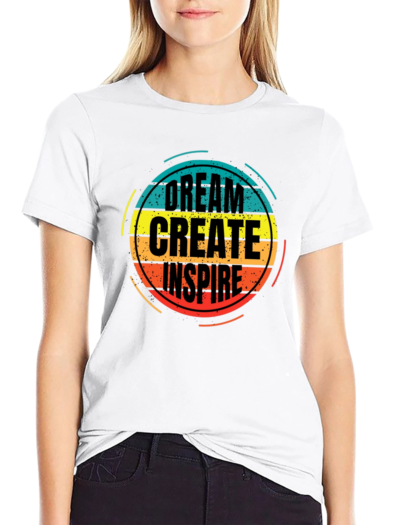 Dream Create Inspire Graphic Tee - Black