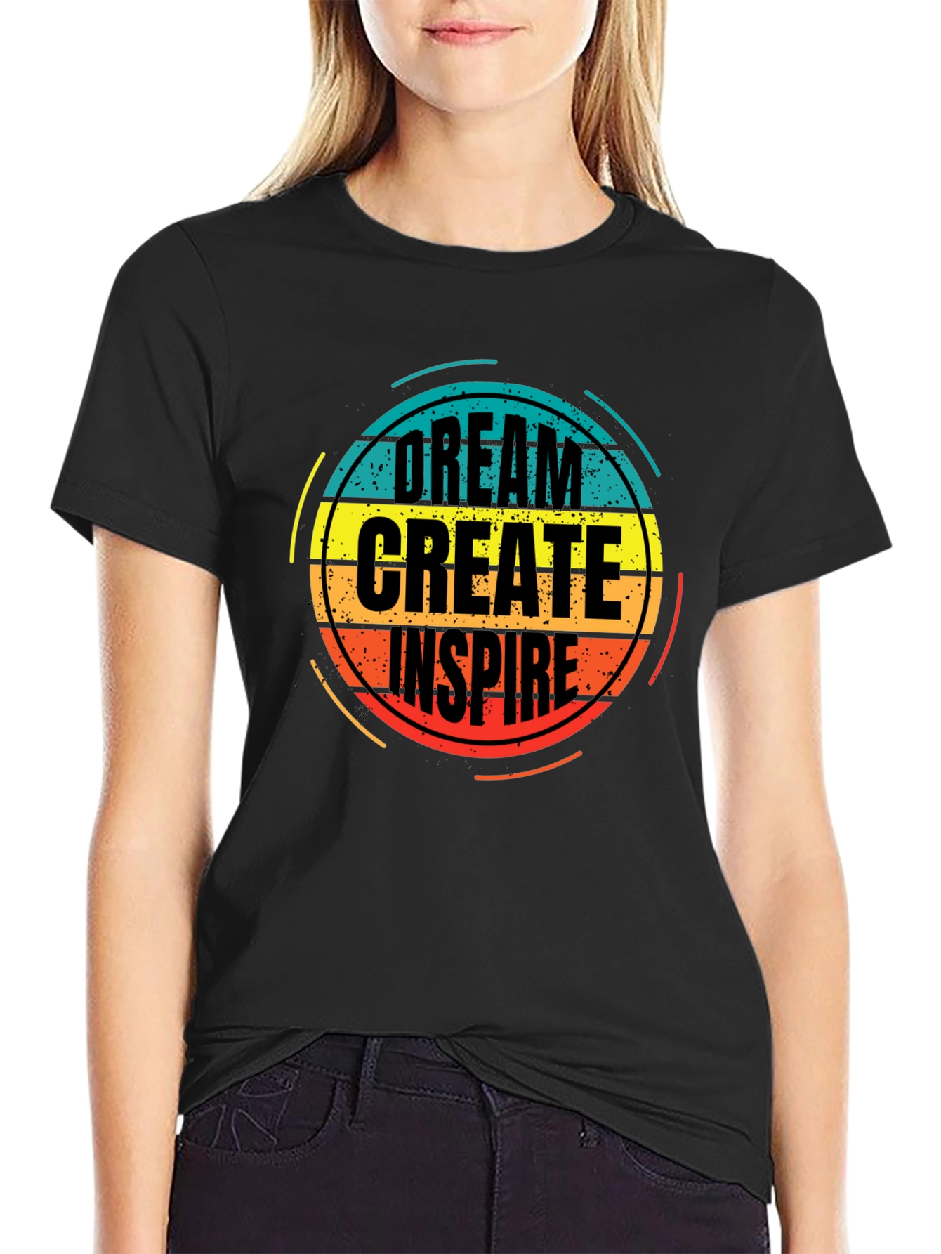 Dream Create Inspire Graphic Tee - Black