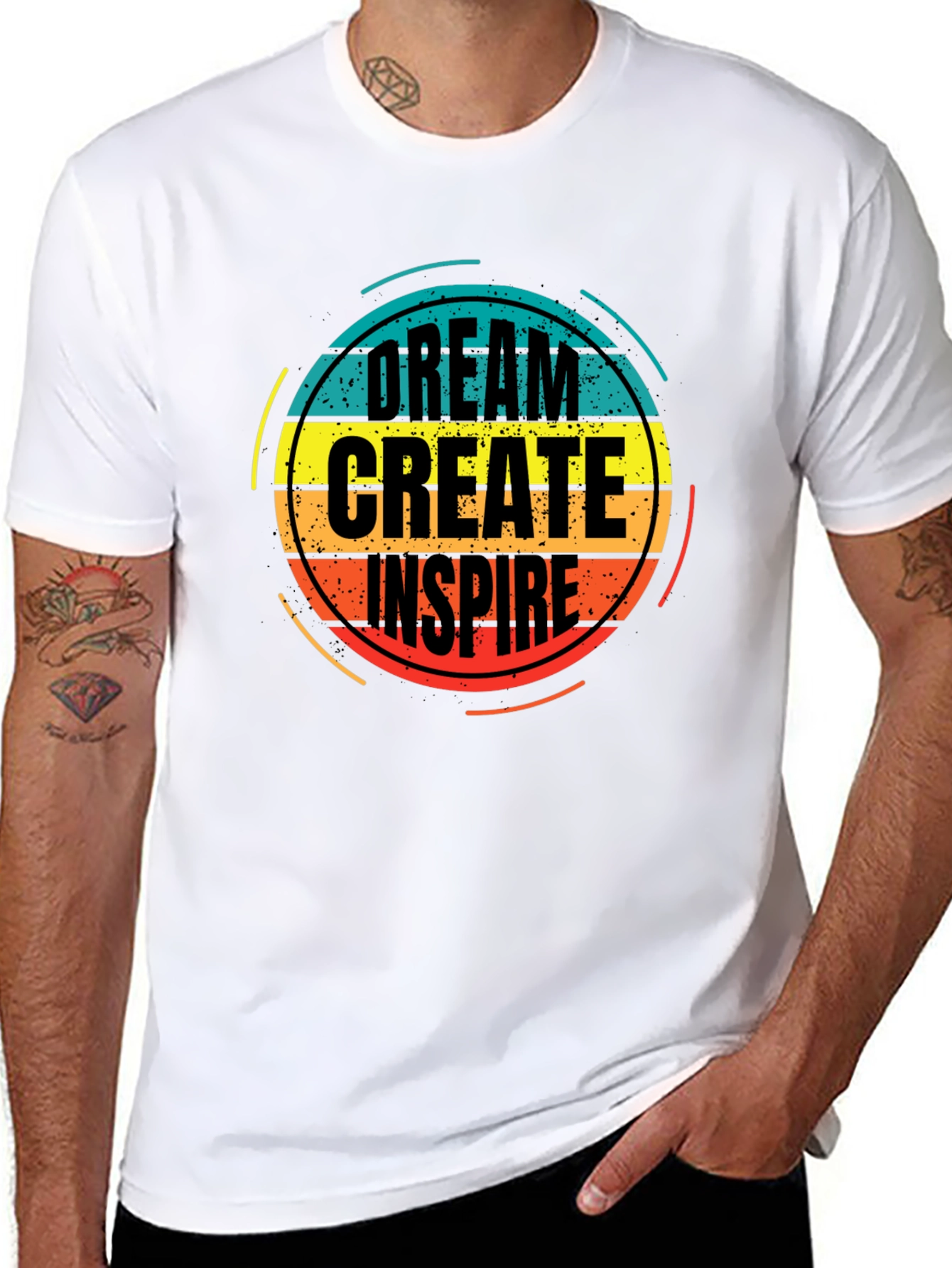 Dream Create Inspire Graphic Tee - Black