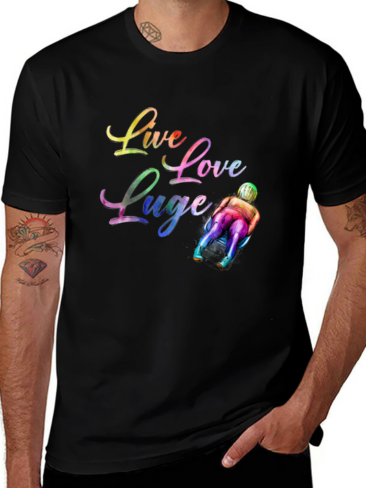 Live Love Luge Black T-Shirt
