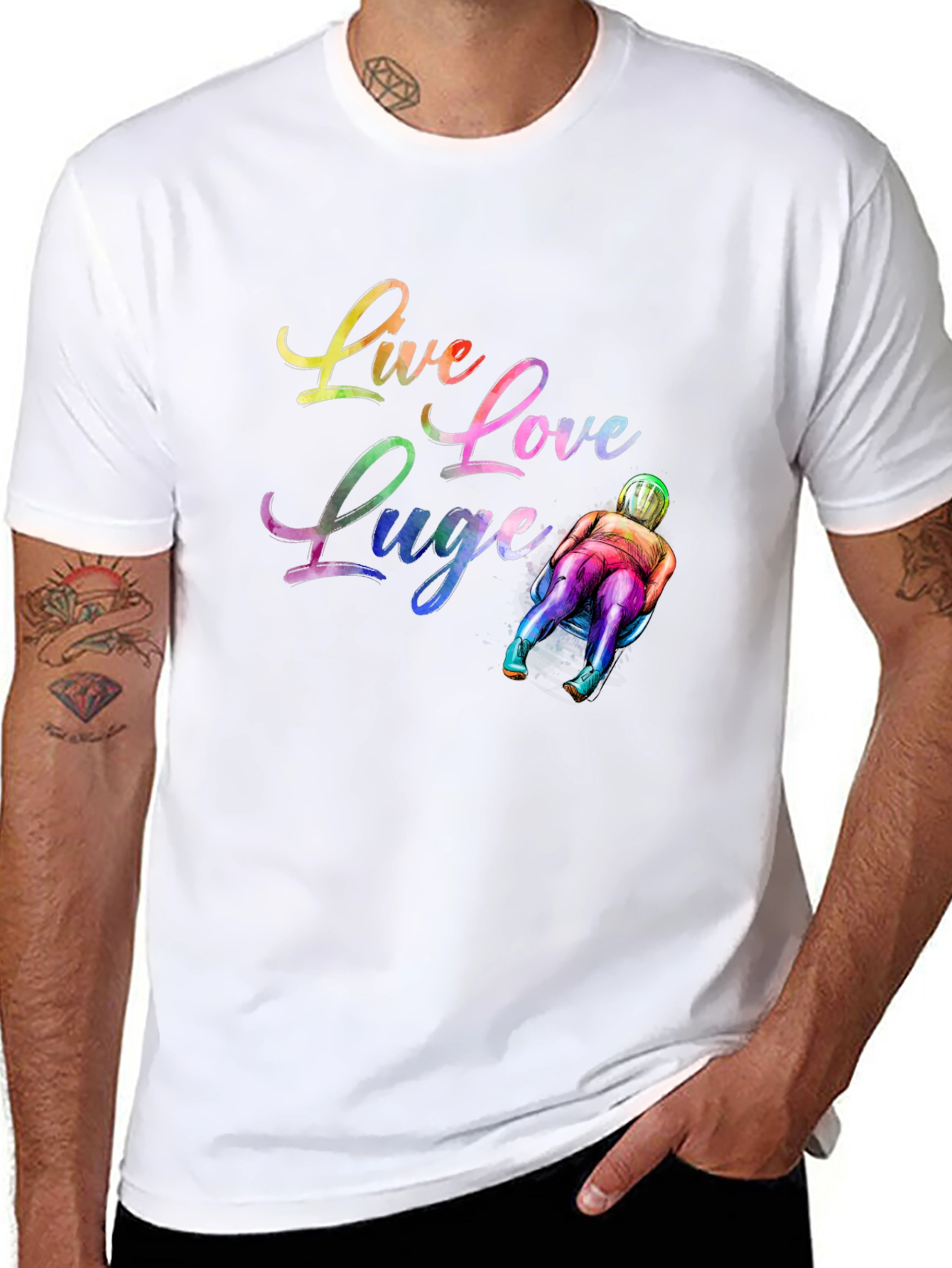 Live Love Luge Black T-Shirt