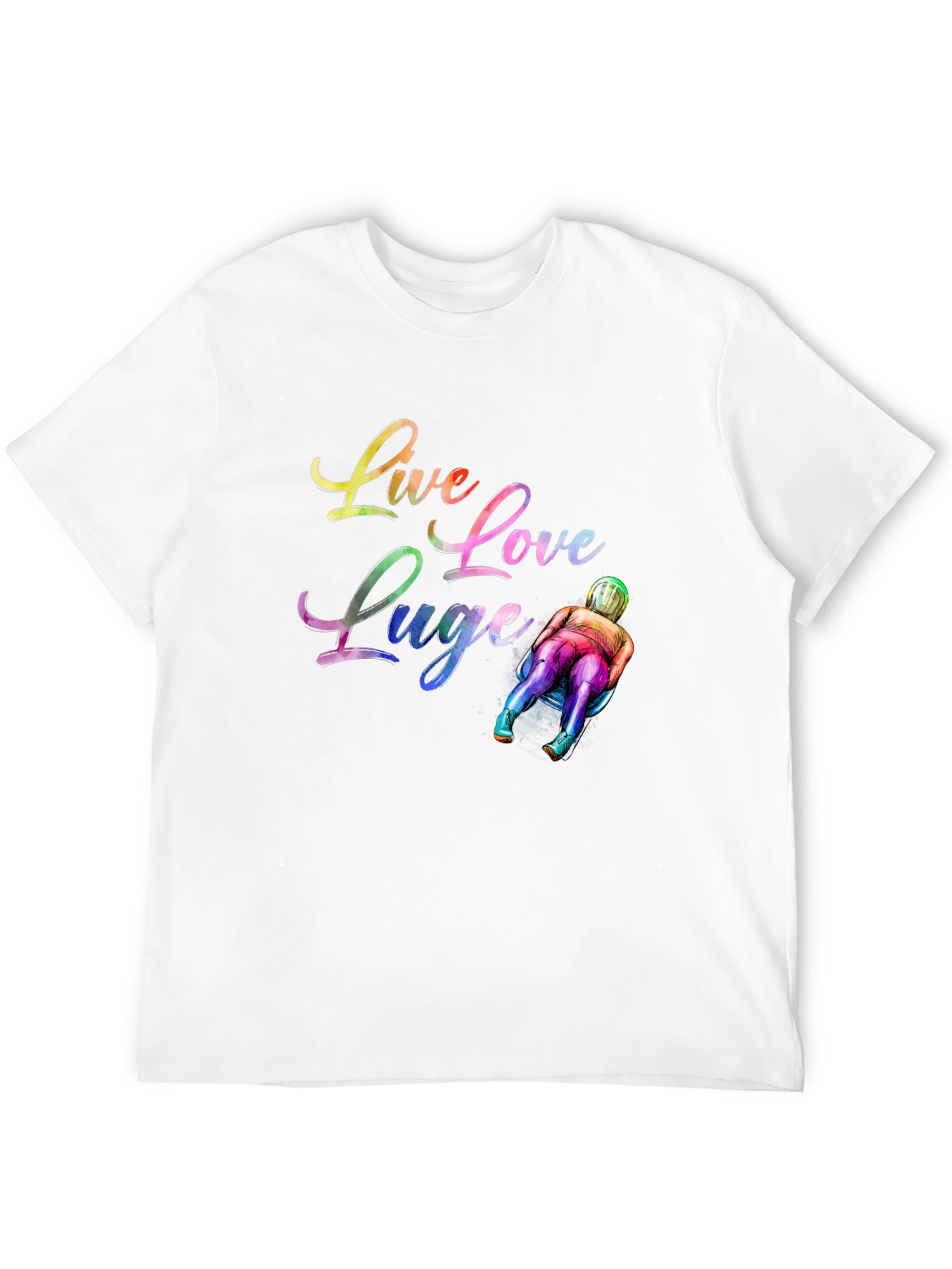 Live Love Luge Black T-Shirt