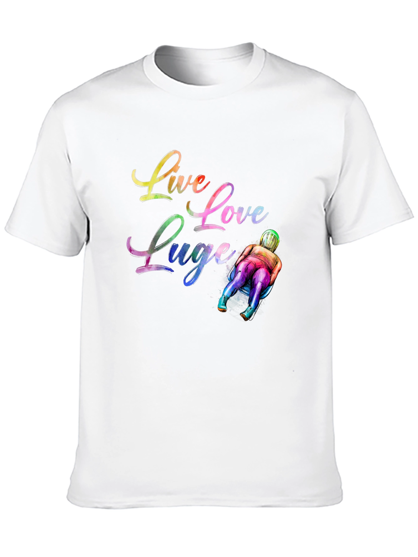 Live Love Luge Black T-Shirt