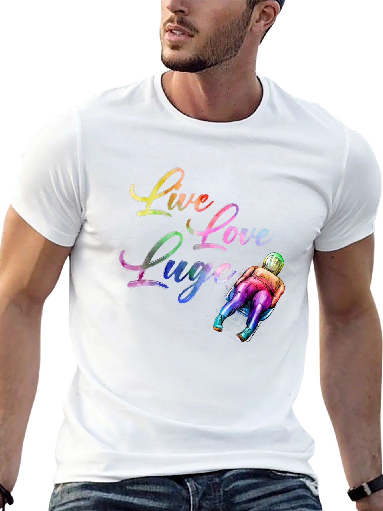 Live Love Luge Black T-Shirt