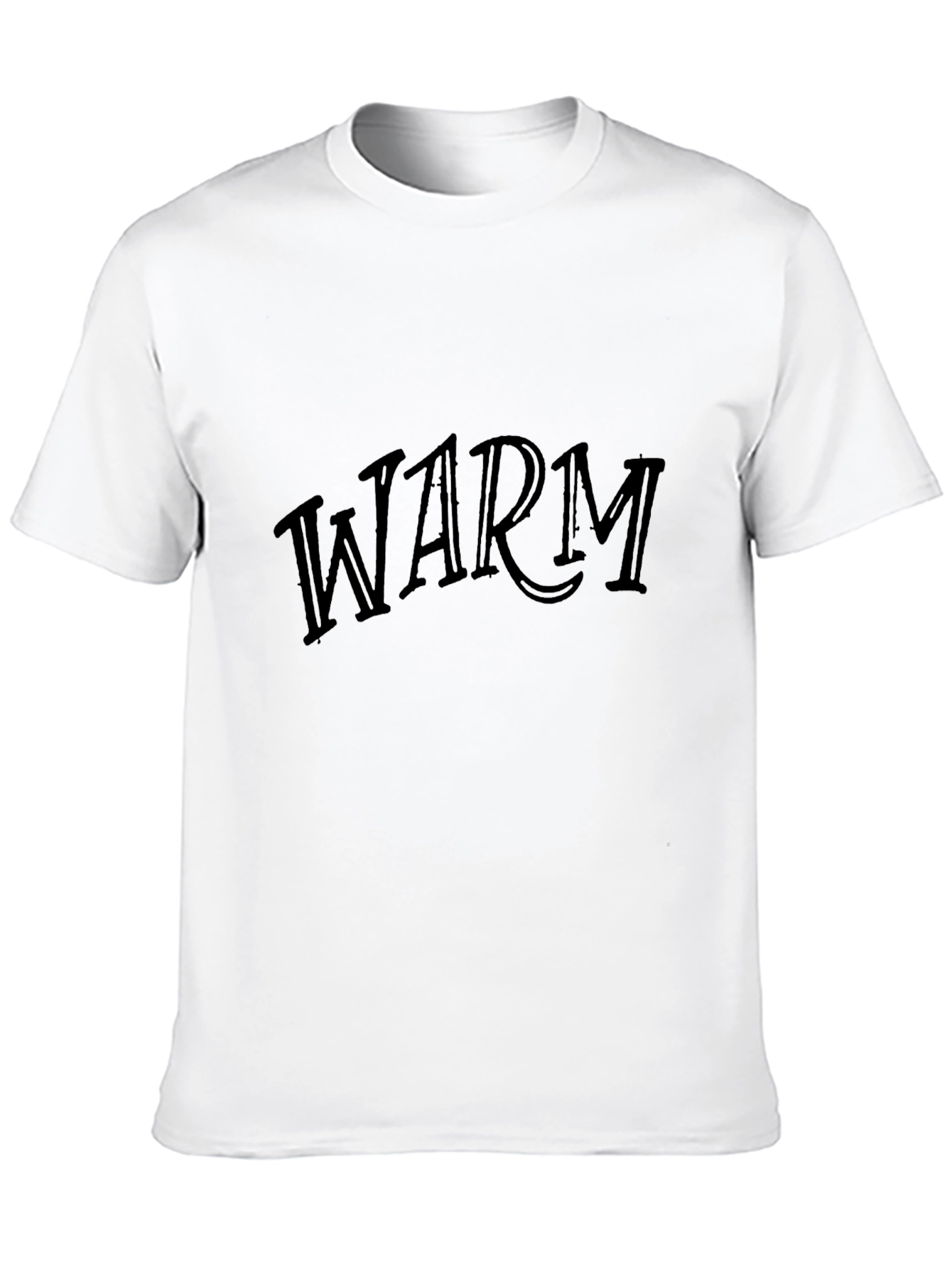 Warm Text Graphic Black T-Shirt