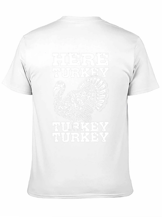 Here Turkey T-Shirt - Thanksgiving Festive Apparel