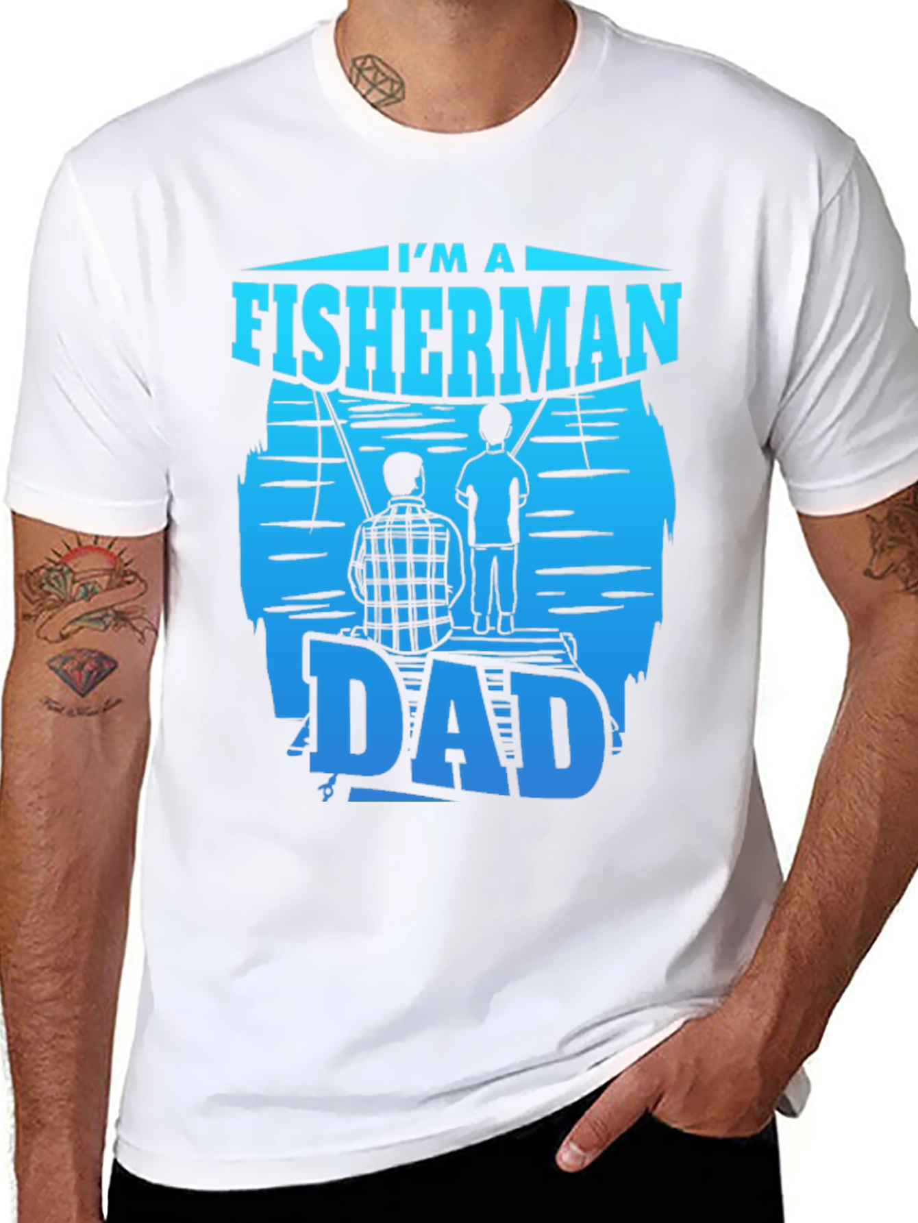 Fisherman Dad T-Shirt - Fishing Fathers Day Gift