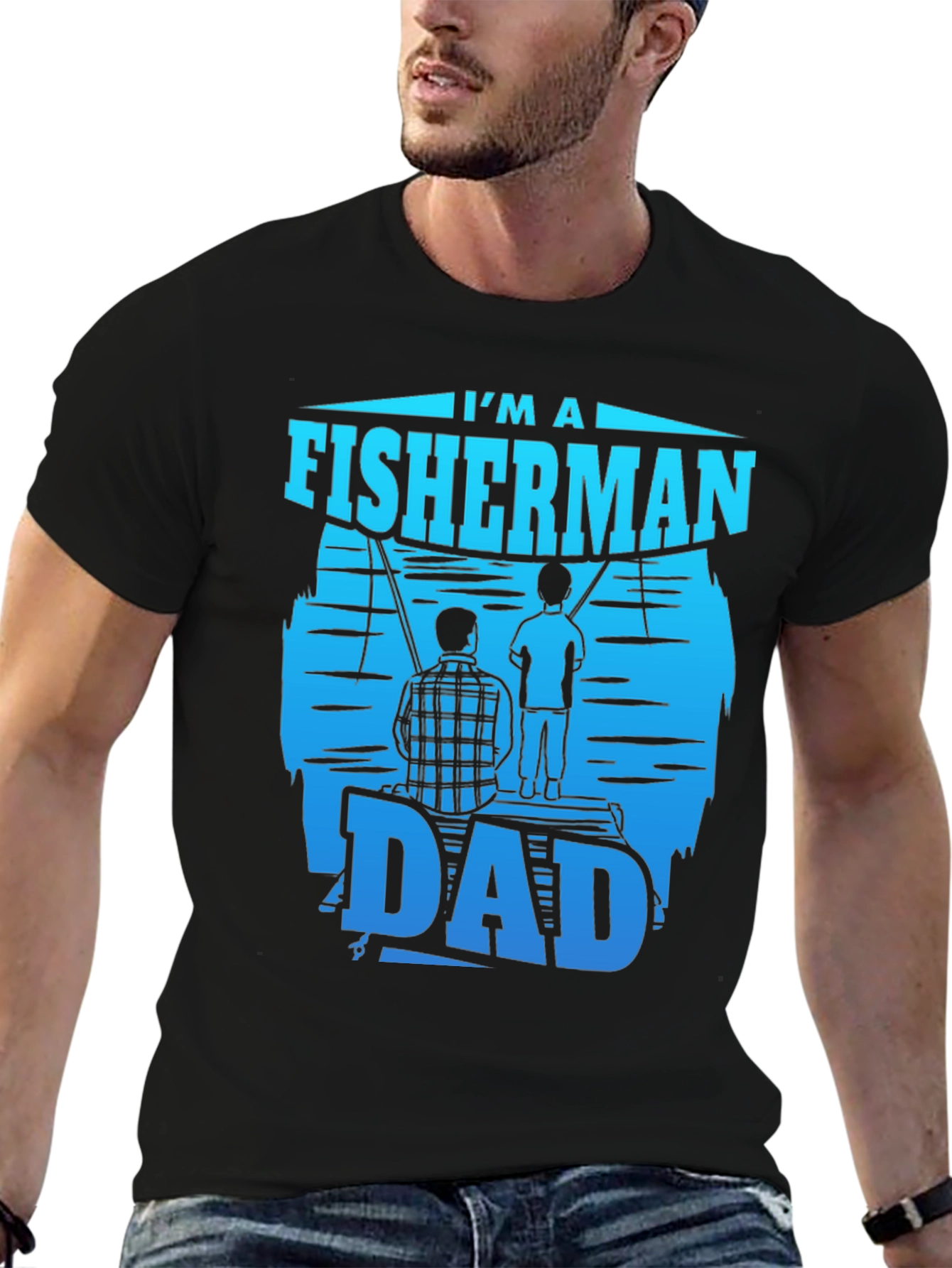 Fisherman Dad T-Shirt - Fishing Fathers Day Gift