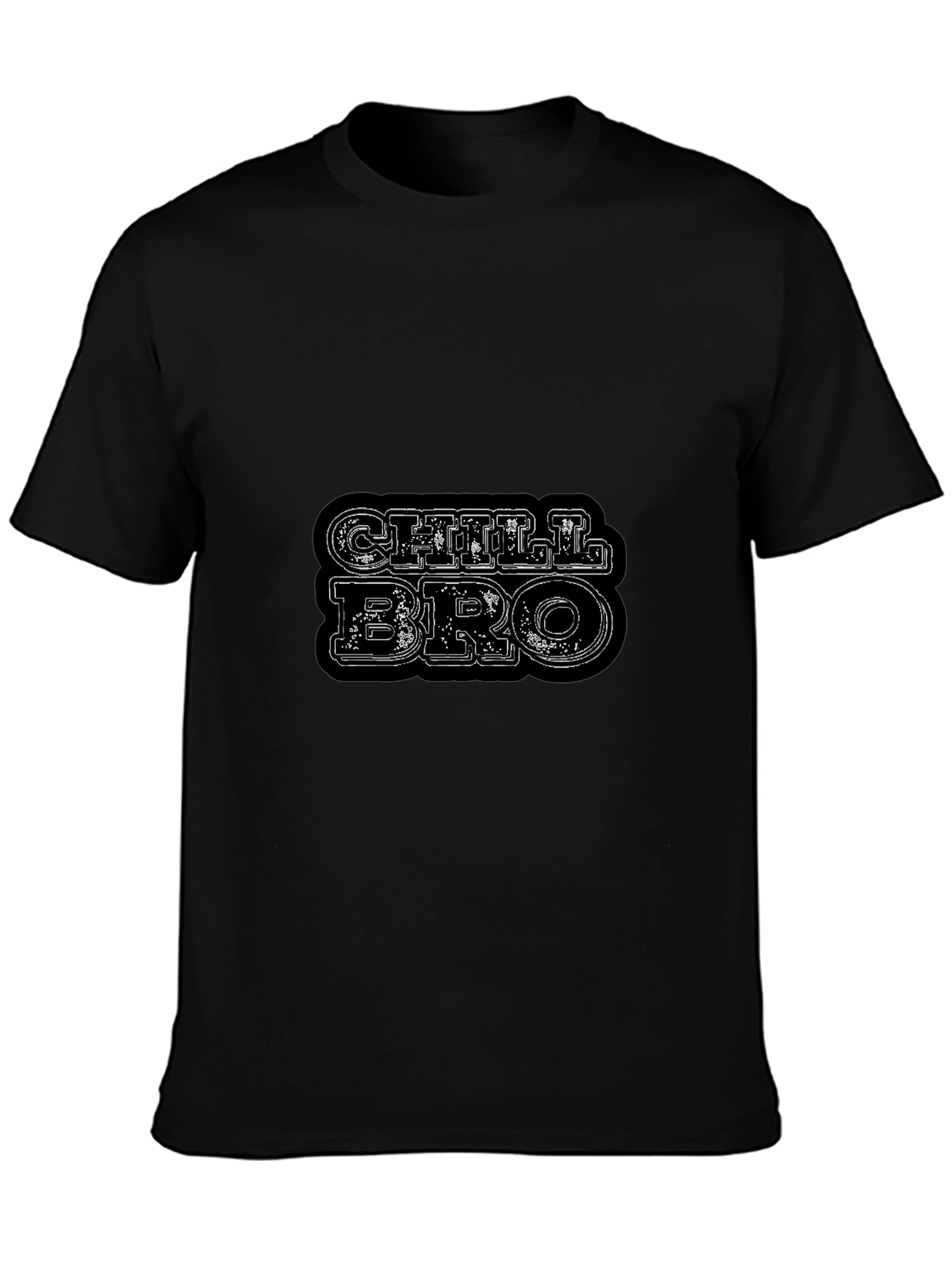 Chill Bro Black Graphic T-Shirt