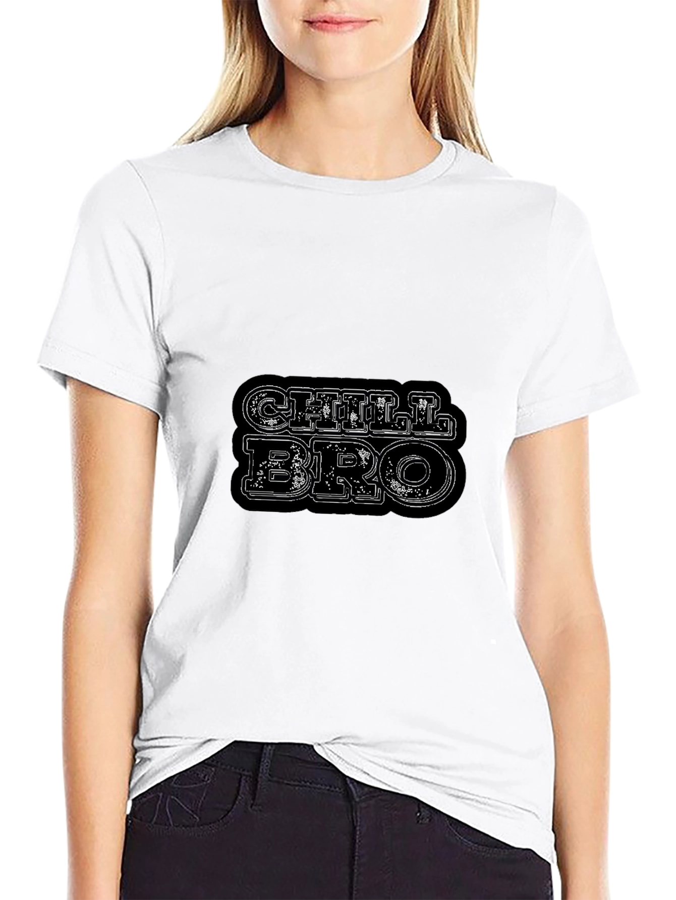 Chill Bro Black Graphic T-Shirt