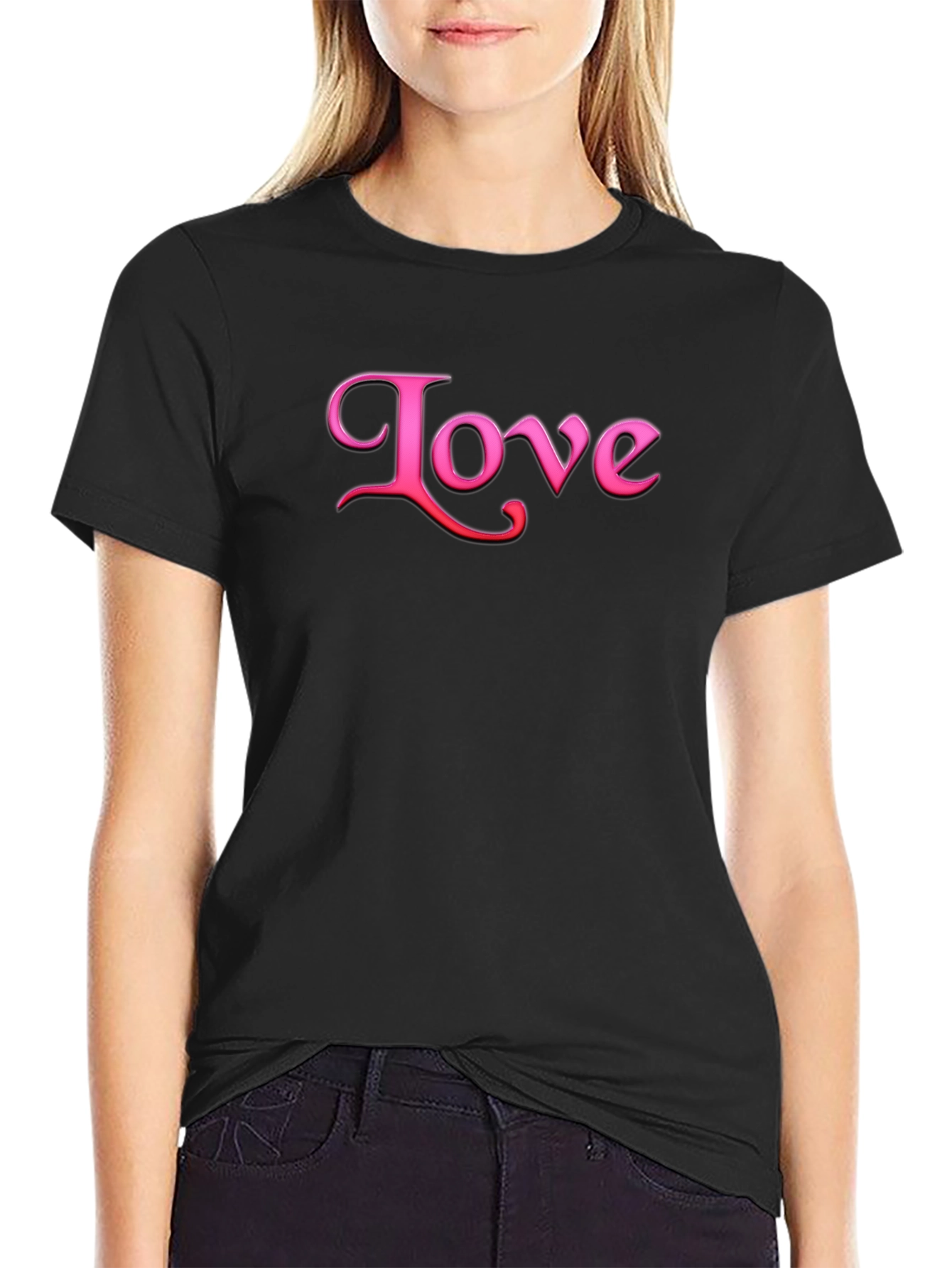 Love Graphic Tee - Stylish Black T-Shirt