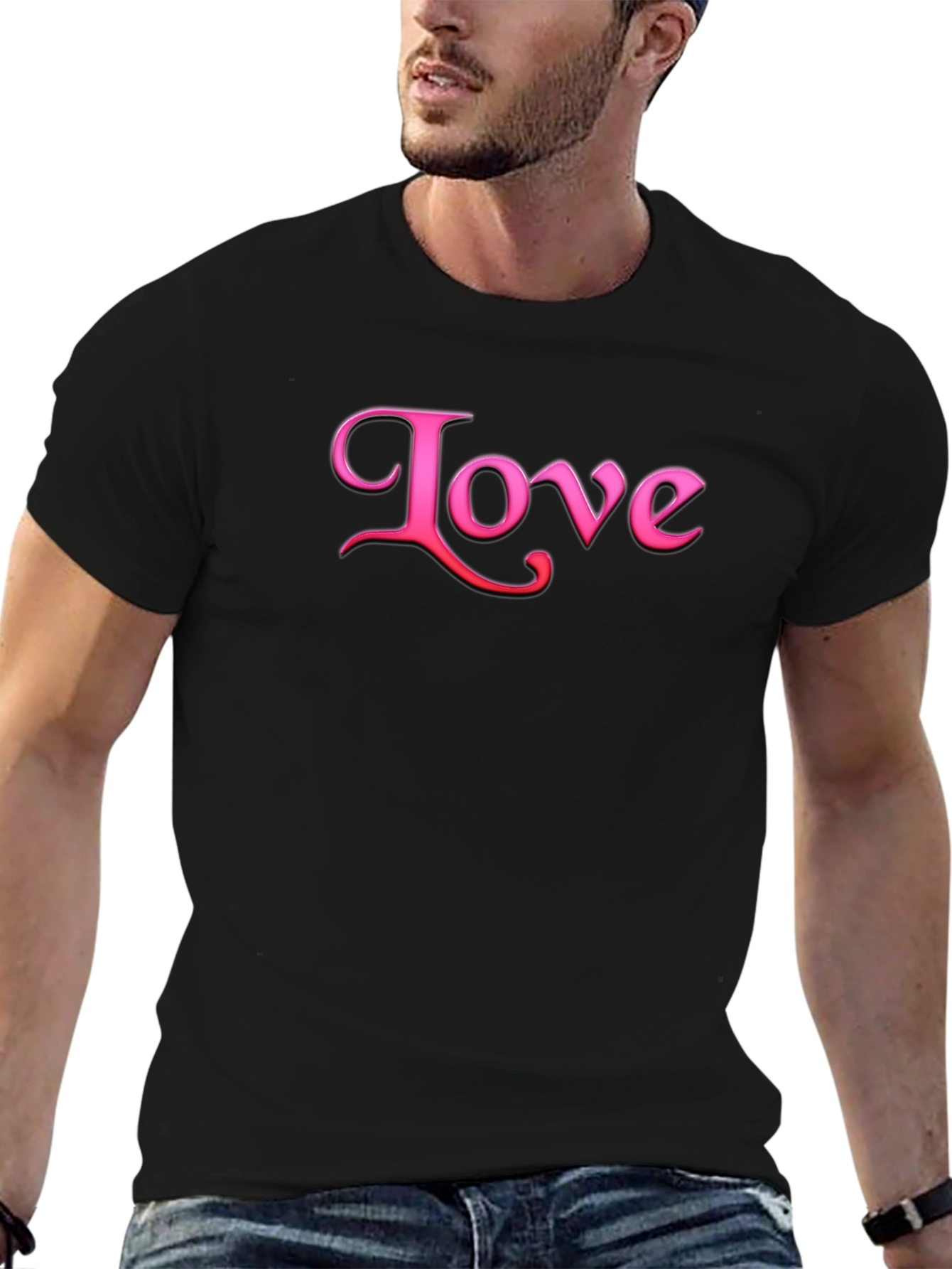 Love Graphic Tee - Stylish Black T-Shirt