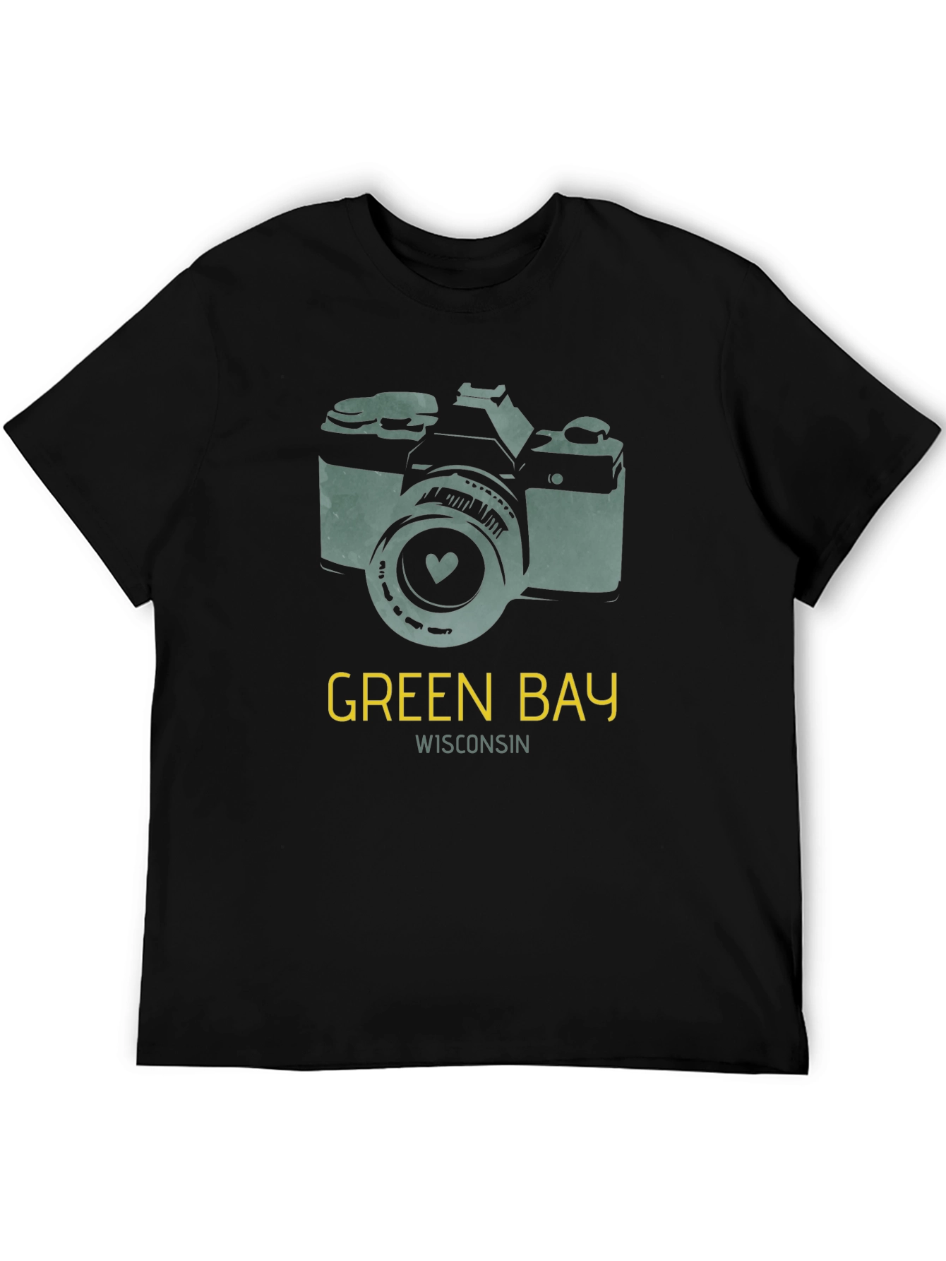 Green Bay Wisconsin Camera Graphic T-Shirt