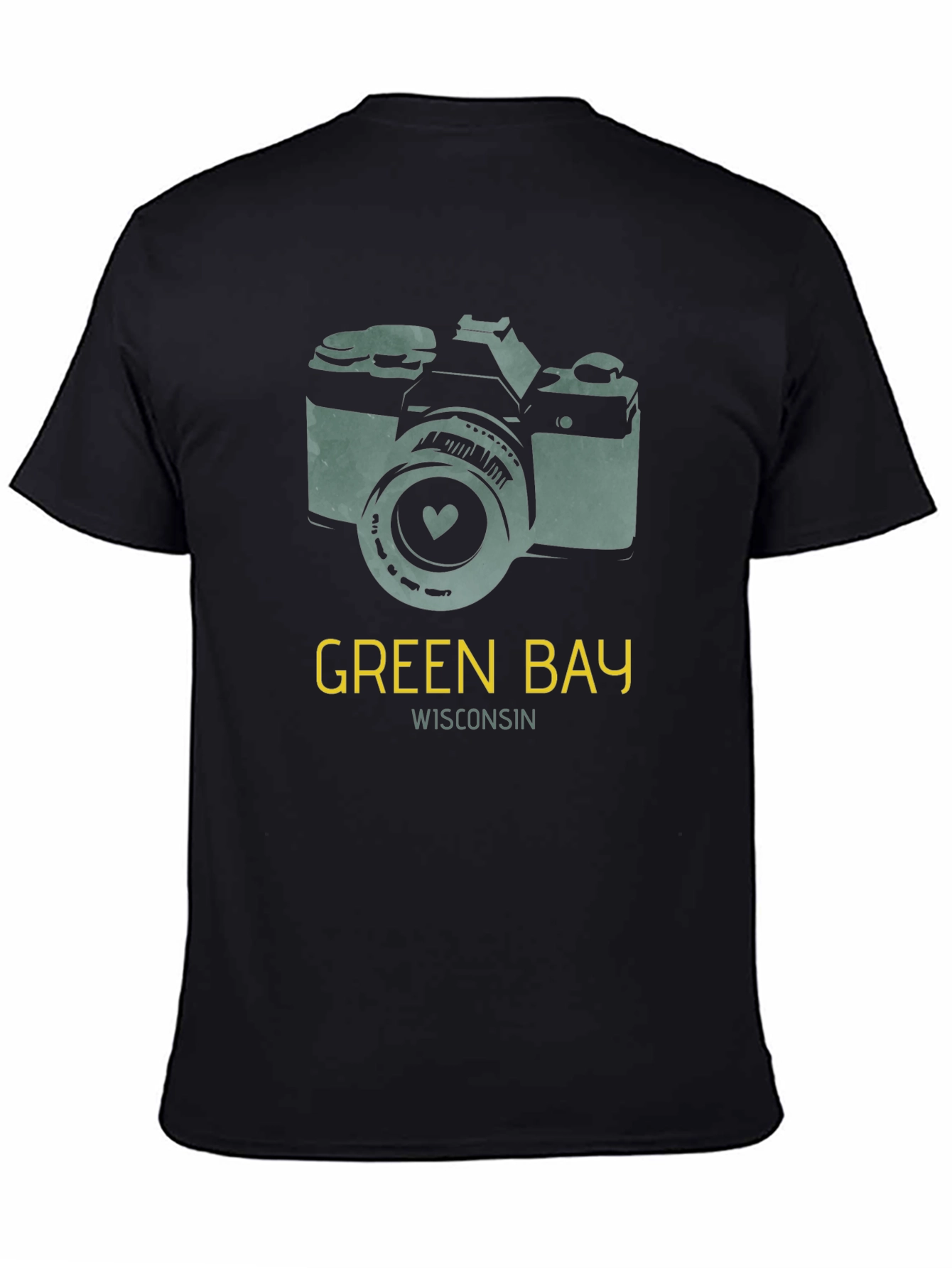Green Bay Wisconsin Camera Graphic T-Shirt