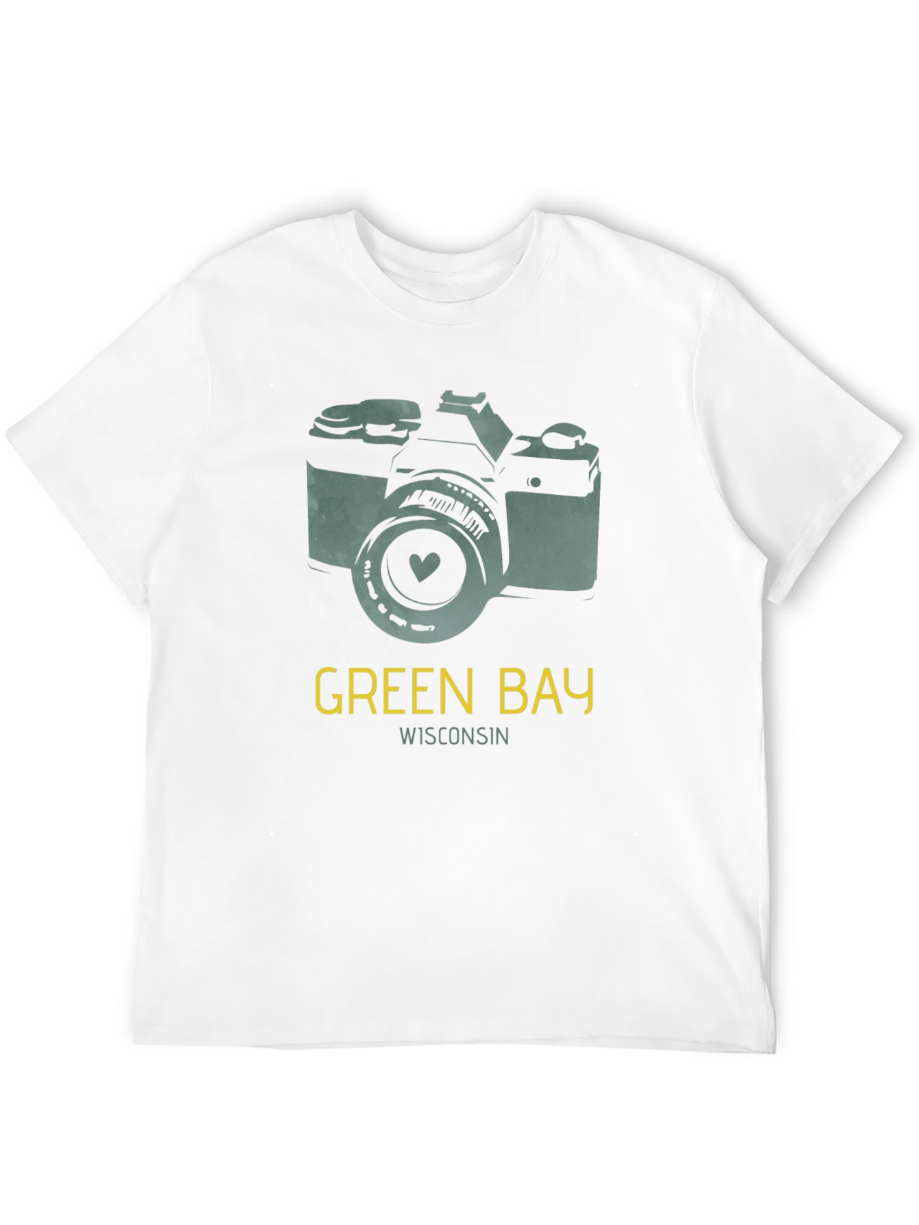 Green Bay Wisconsin Camera Graphic T-Shirt