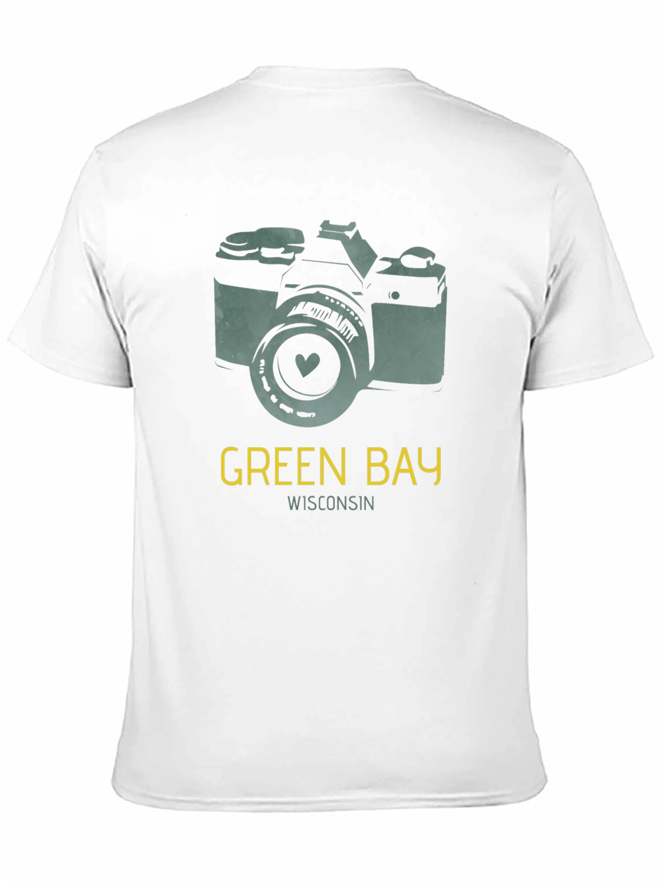 Green Bay Wisconsin Camera Graphic T-Shirt