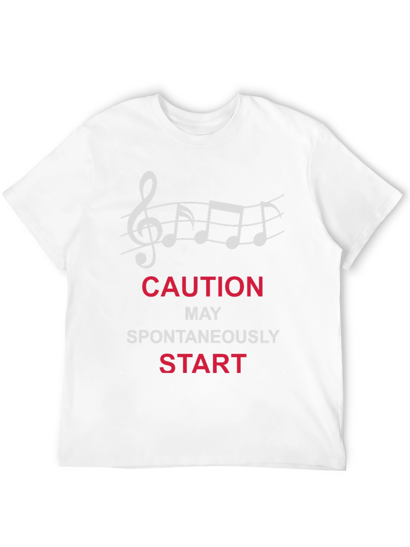 Caution Spontaneous Start Music T-Shirt