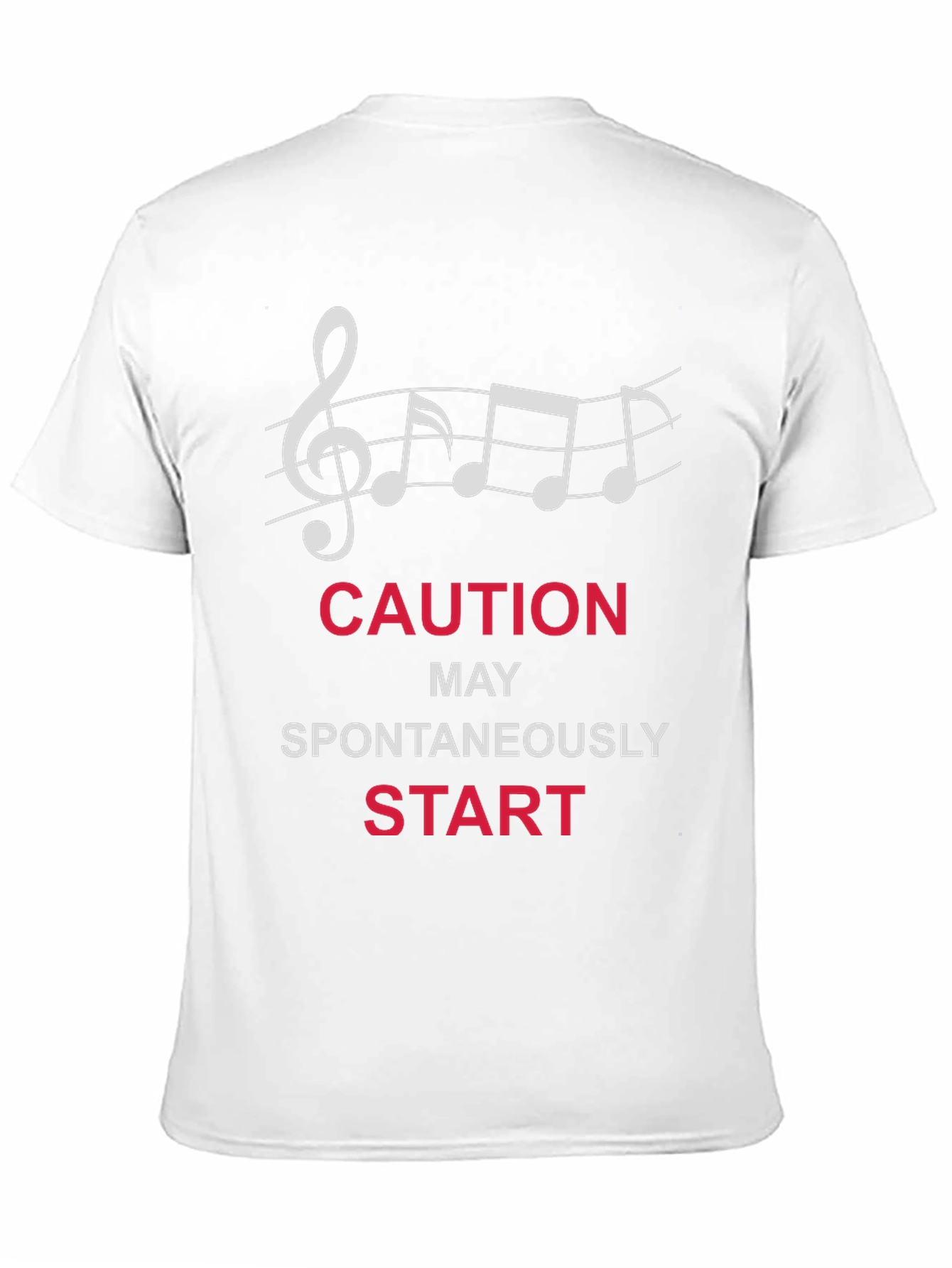 Caution Spontaneous Start Music T-Shirt