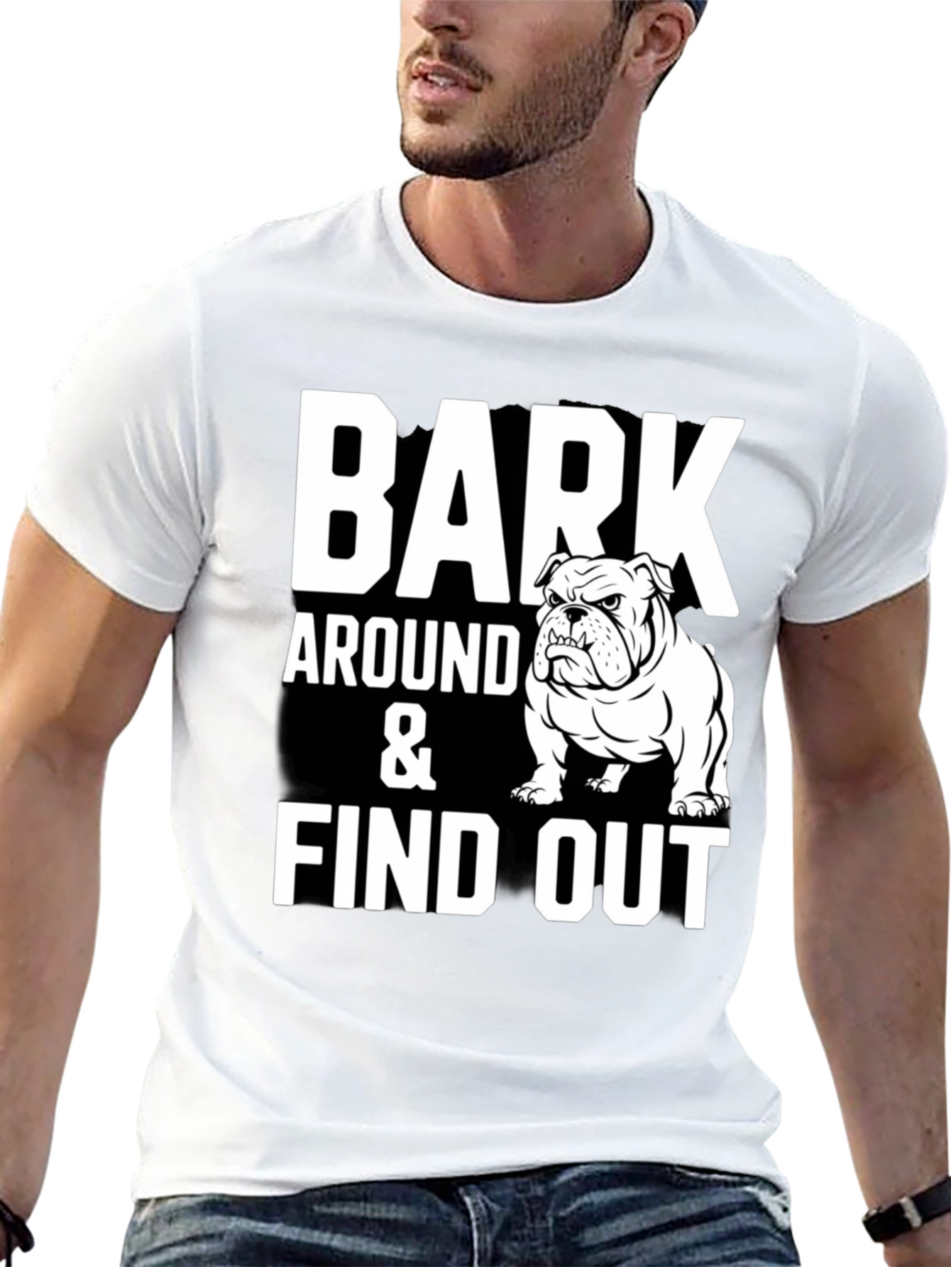 Bark Around & Find Out Bulldog Graphic Tee