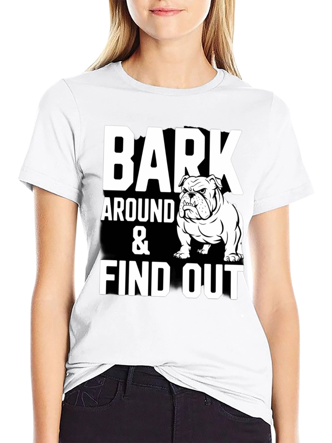 Bark Around & Find Out Bulldog Graphic Tee