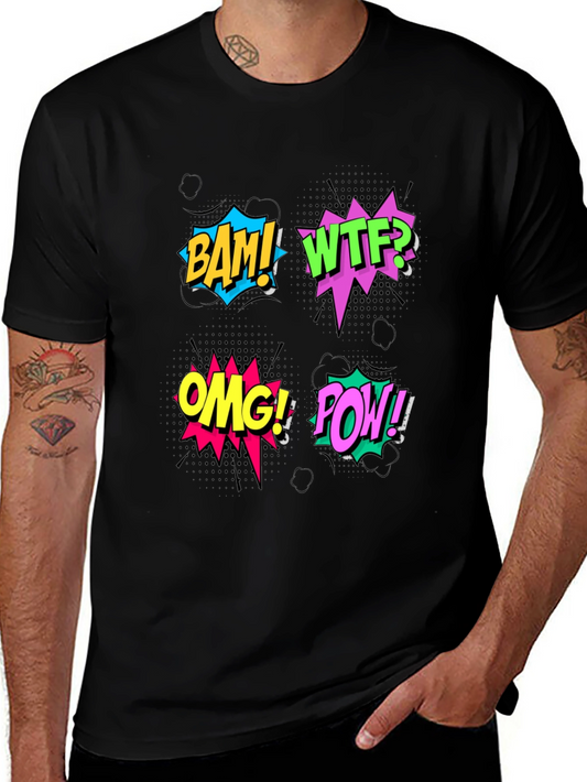 Comic Pop Art T-Shirt - BAM! WTF! OMG! POW!