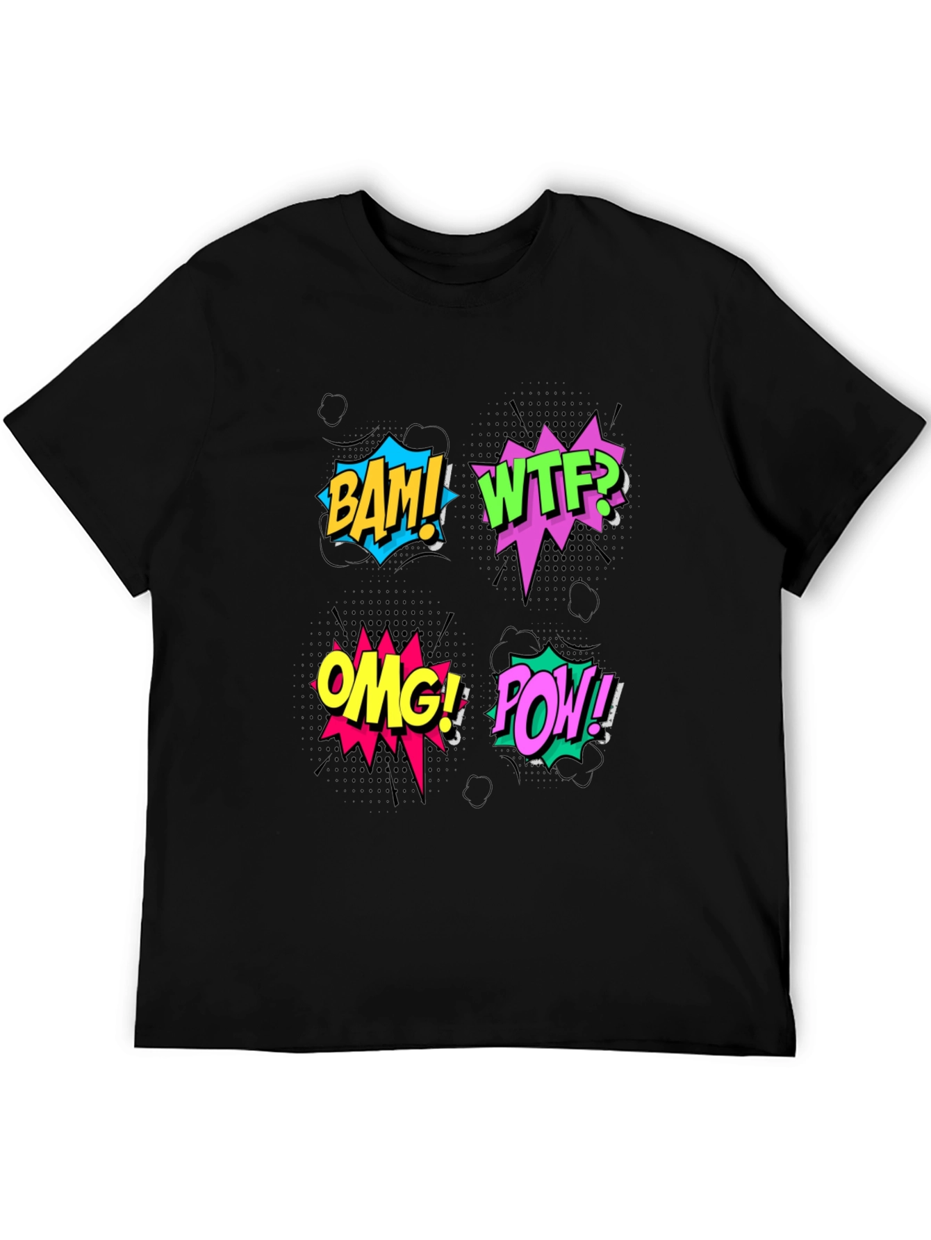 Comic Pop Art T-Shirt - BAM! WTF! OMG! POW!