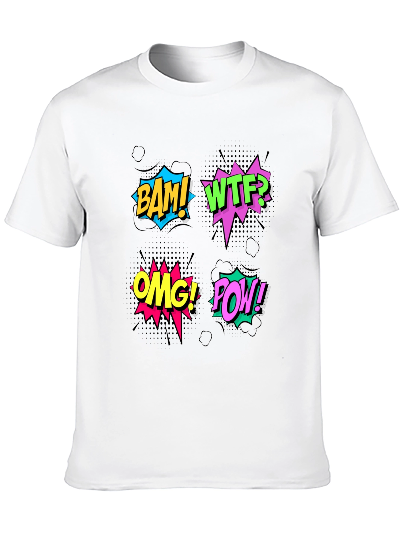 Comic Pop Art T-Shirt - BAM! WTF! OMG! POW!
