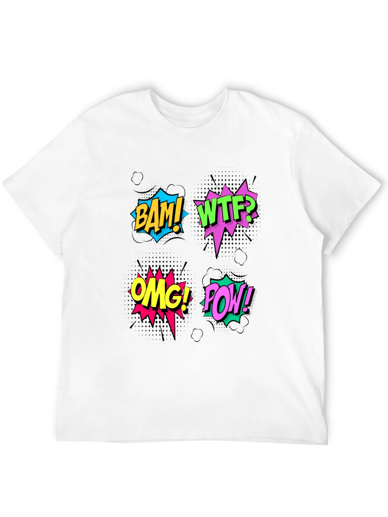 Comic Pop Art T-Shirt - BAM! WTF! OMG! POW!