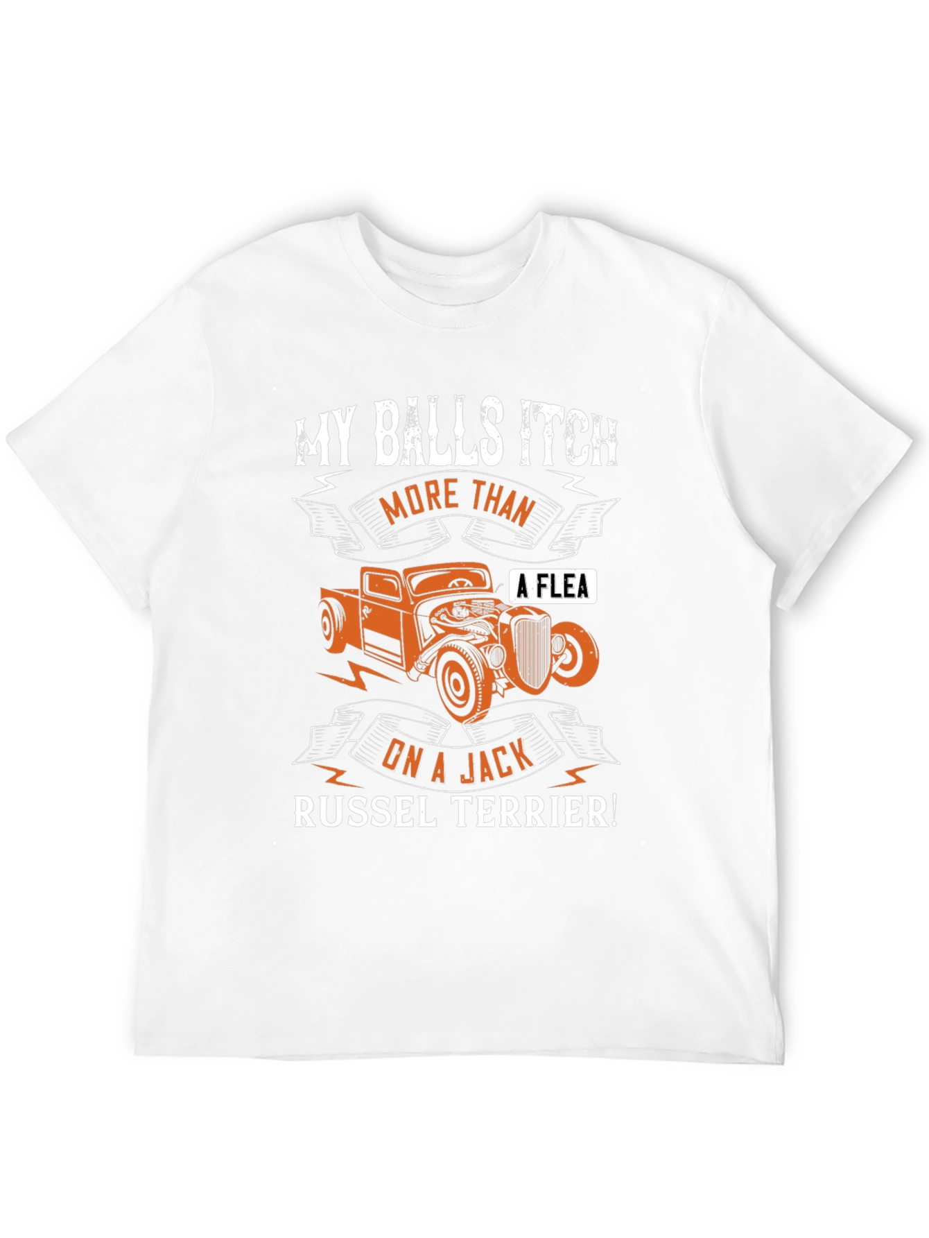 Funny Balls Itch Jack Russel Terrier Car T-Shirt