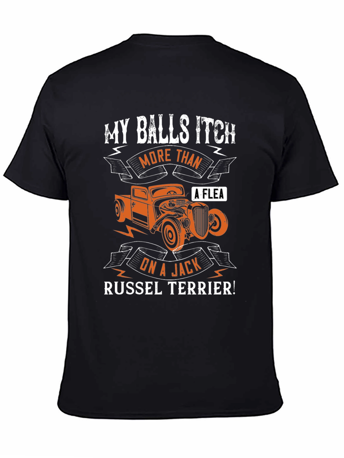 Funny Balls Itch Jack Russel Terrier Car T-Shirt