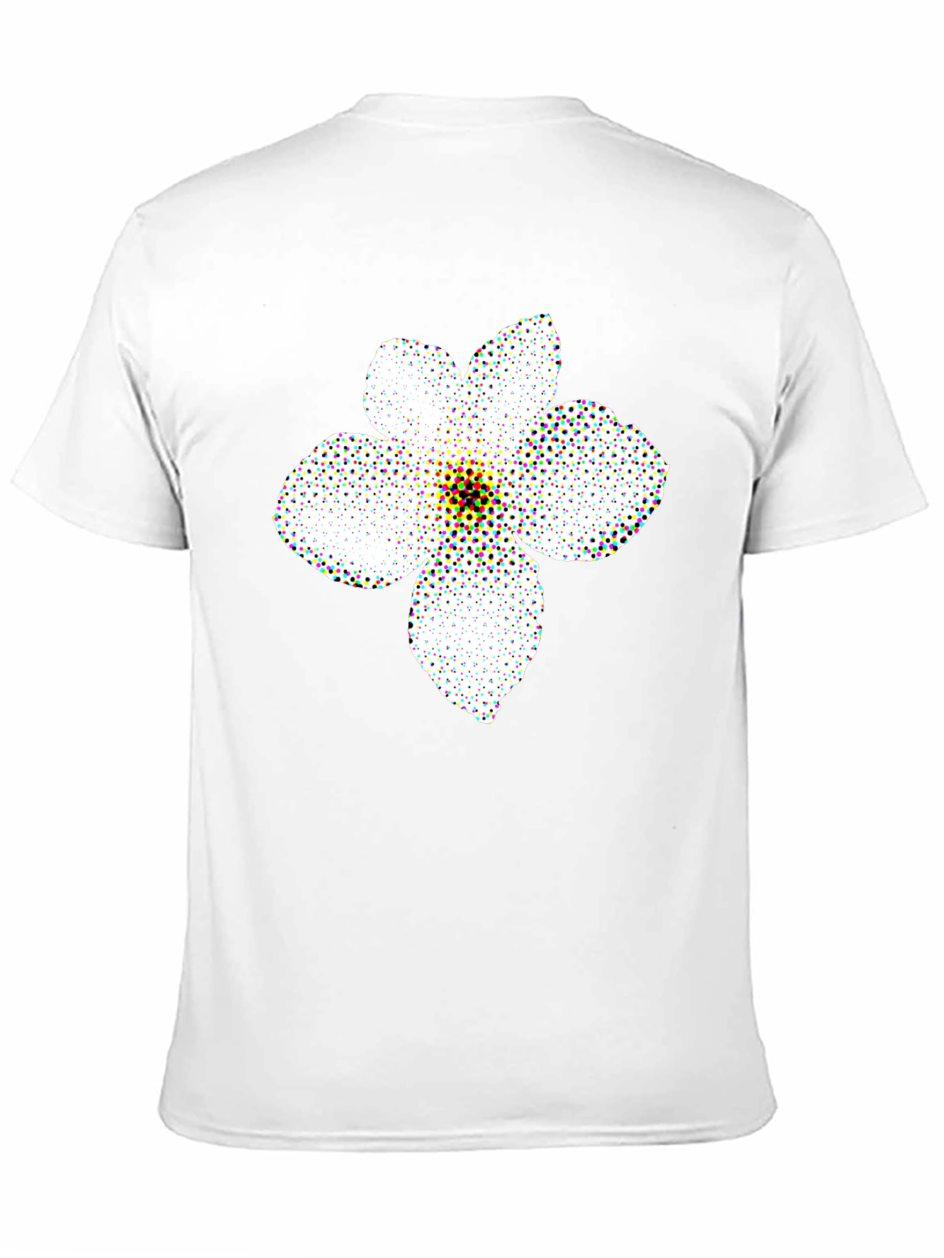 Black T-Shirt with Floral Pattern