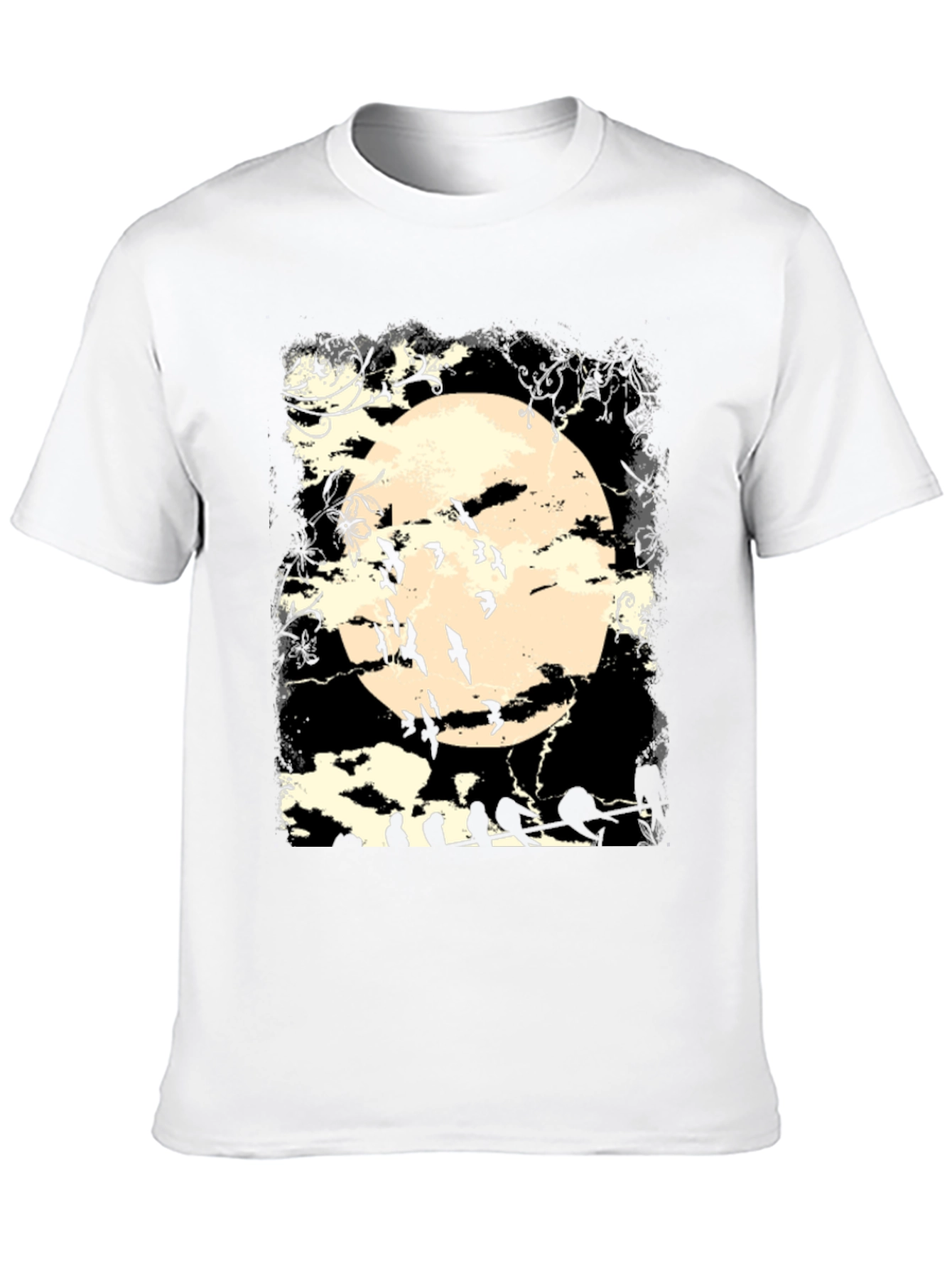 Spooky Moon Bats Graphic T-Shirt