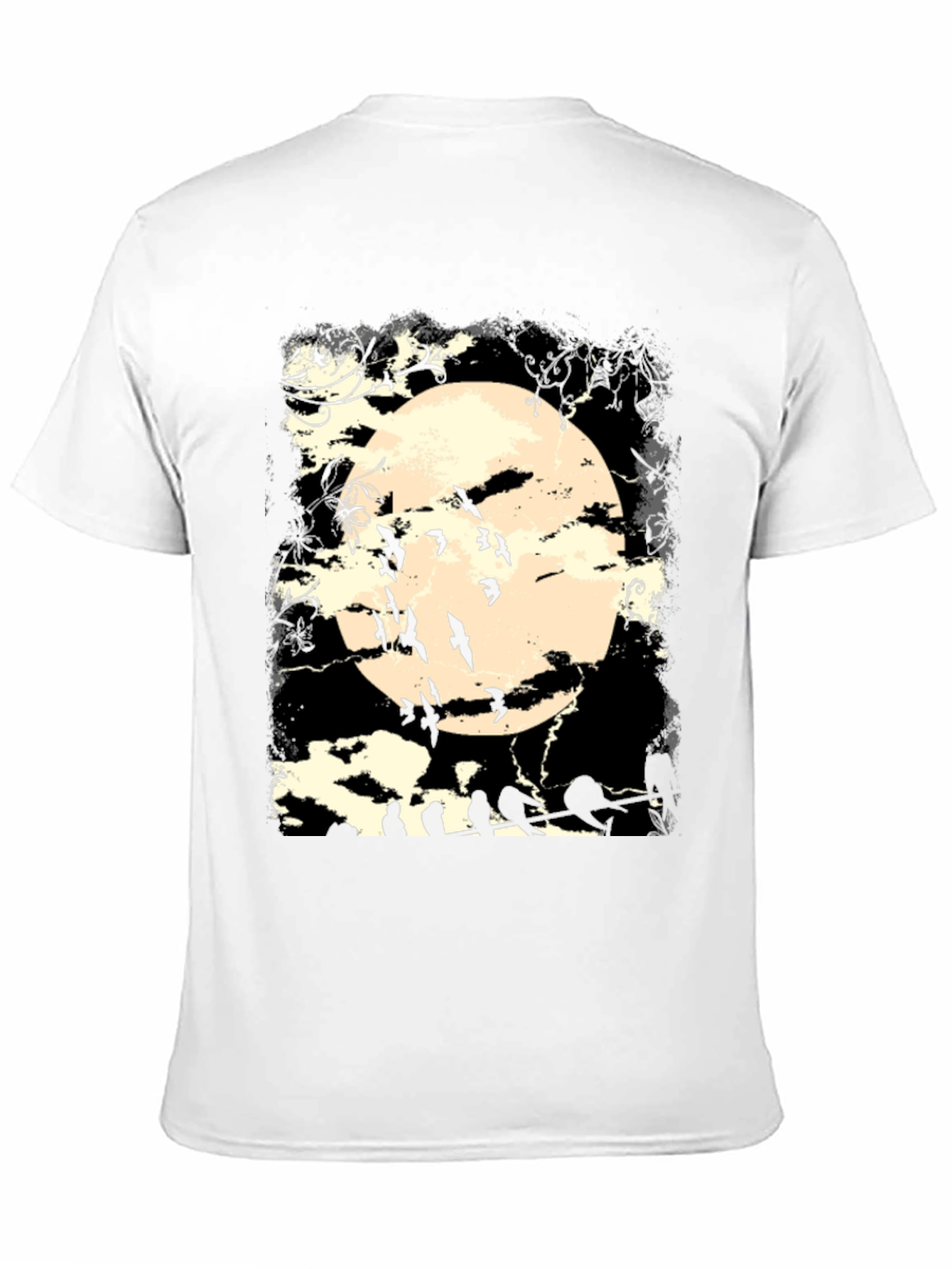 Spooky Moon Bats Graphic T-Shirt