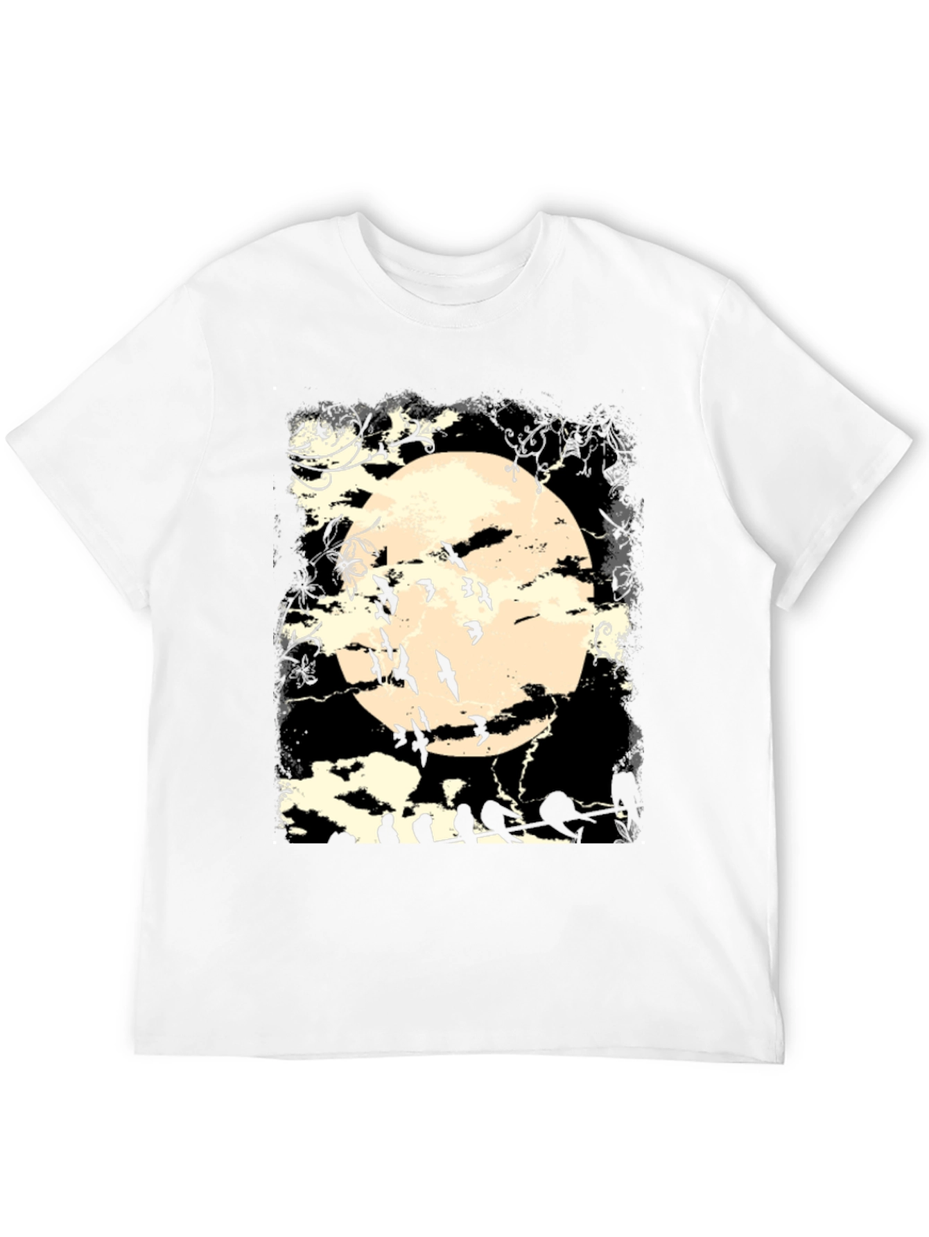 Spooky Moon Bats Graphic T-Shirt